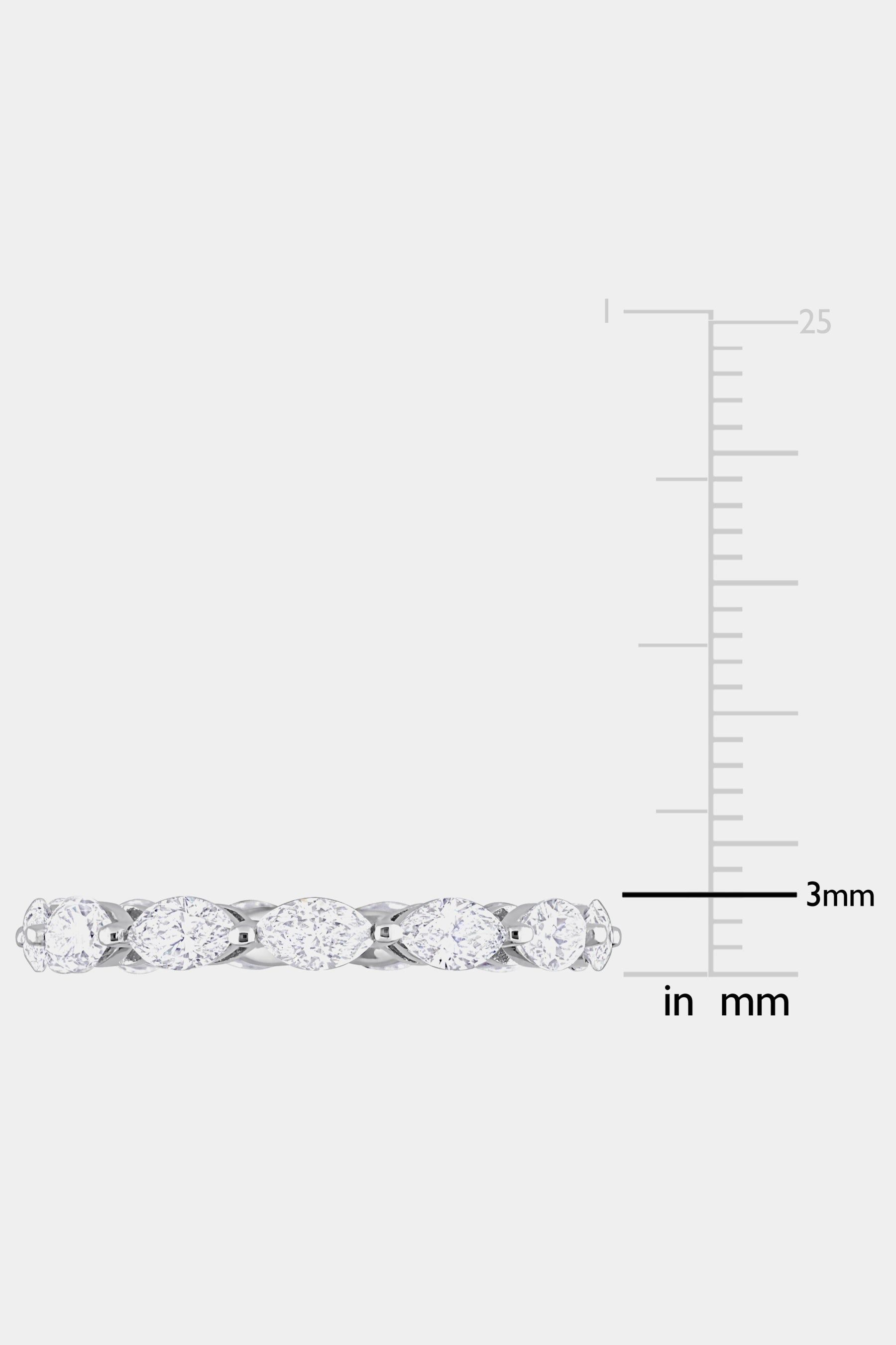 Diamond Marquise-Cut Eternity 14k White Gold Ring sold by Lord & Taylor product image thumbnail 5