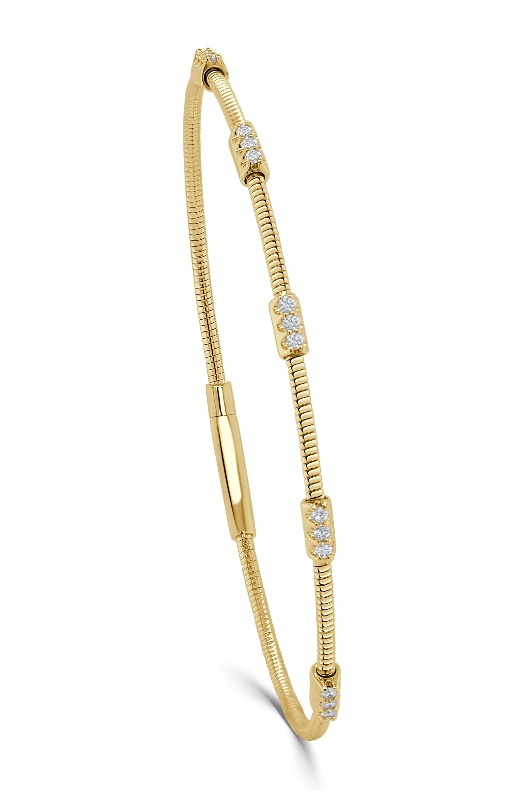 14K Gold 0.25Ct Flexible Diamond Bangle sold by Lord & Taylor