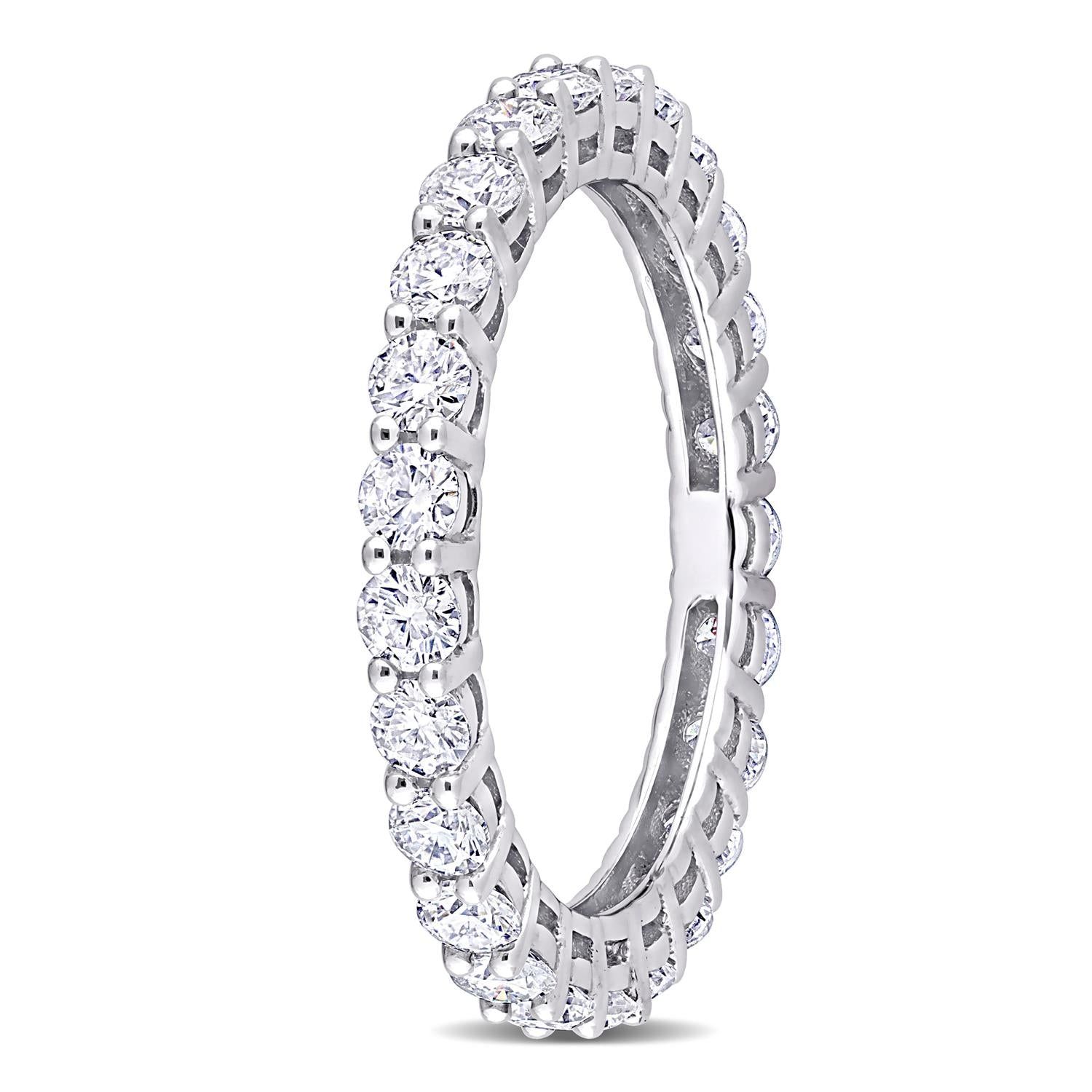 10k White Gold Moissanite Eternity Ring sold by Lord & Taylor product image thumbnail 2