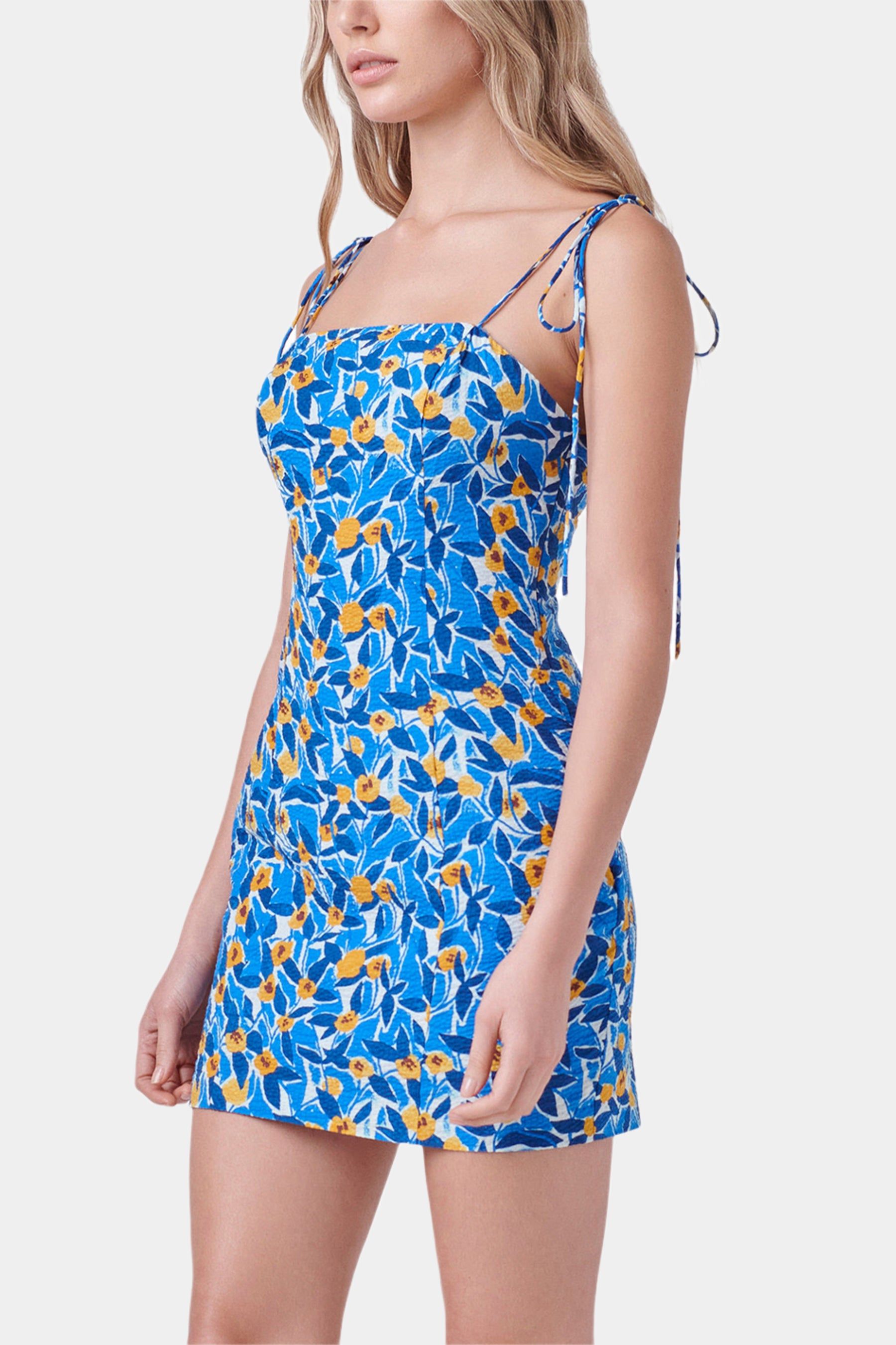 Floral Print Textured Fitted Mini Dress sold by Lord & Taylor product image thumbnail 4