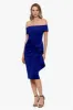 Short Off The Shoulder Scuba Side Rouche Dress sold by Lord & Taylor