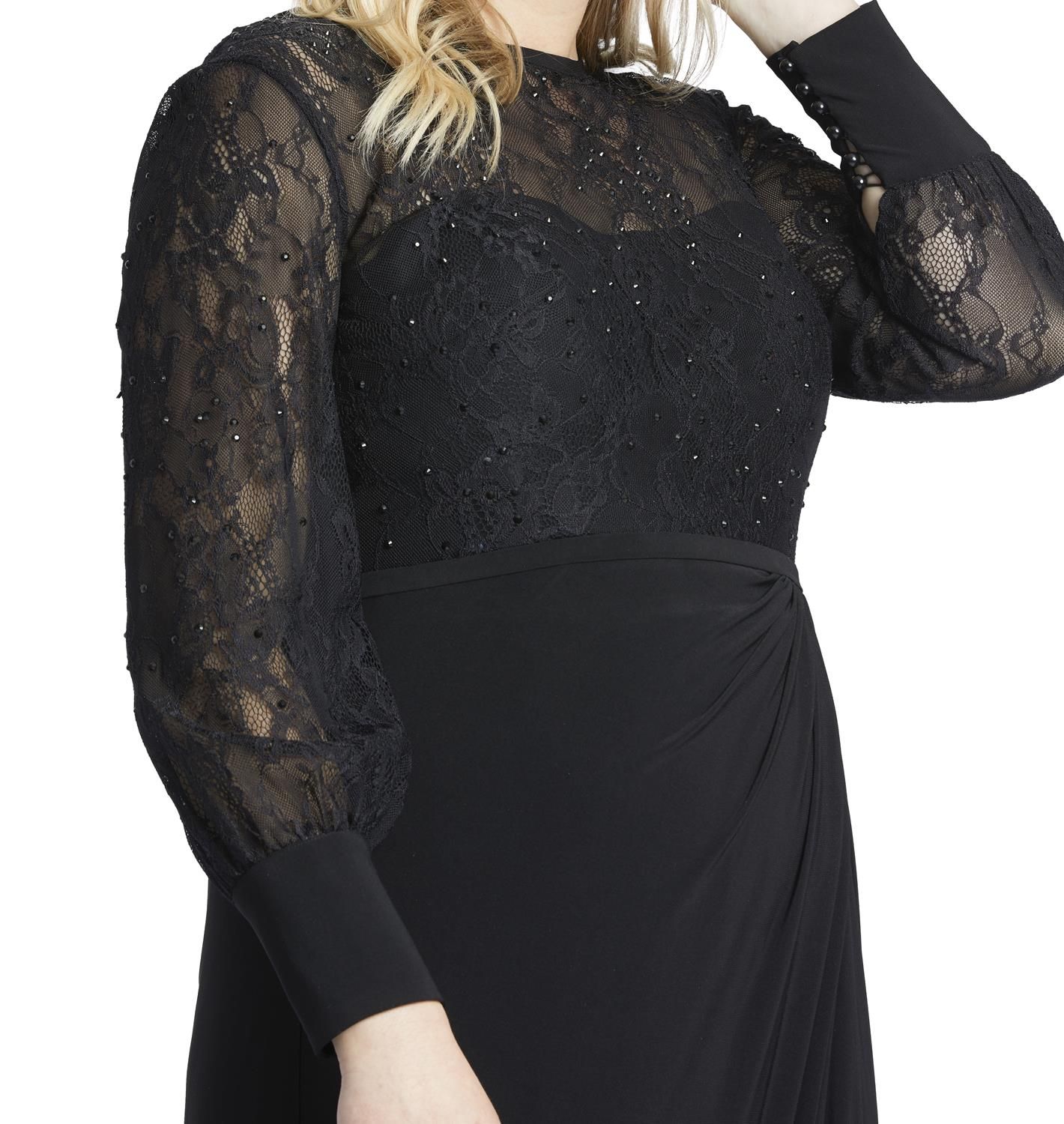 Lace & Jersey Gown sold by Lord & Taylor product image thumbnail 3