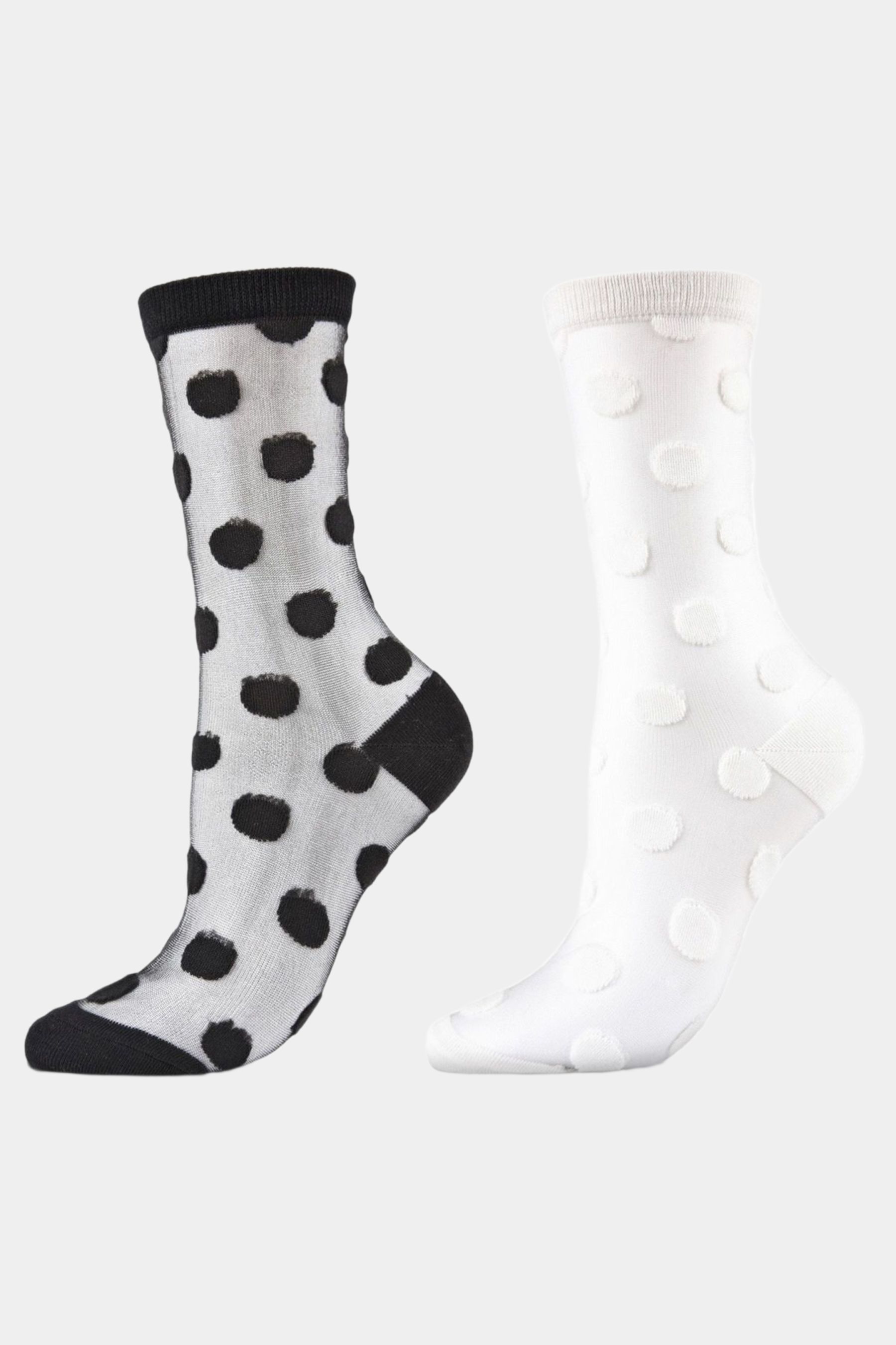Sheer Polka Dot Crew Socks - Set of 2 sold by Lord & Taylor