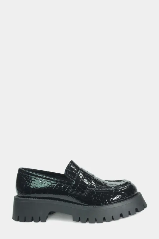 Lark Lug Sole Croco Patent Loafer sold by Lord & Taylor