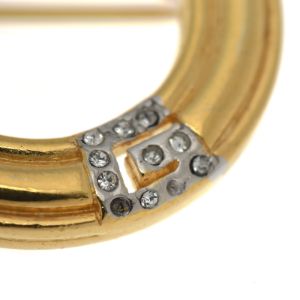 G Logo Rhinestone Brooch sold by Lord & Taylor