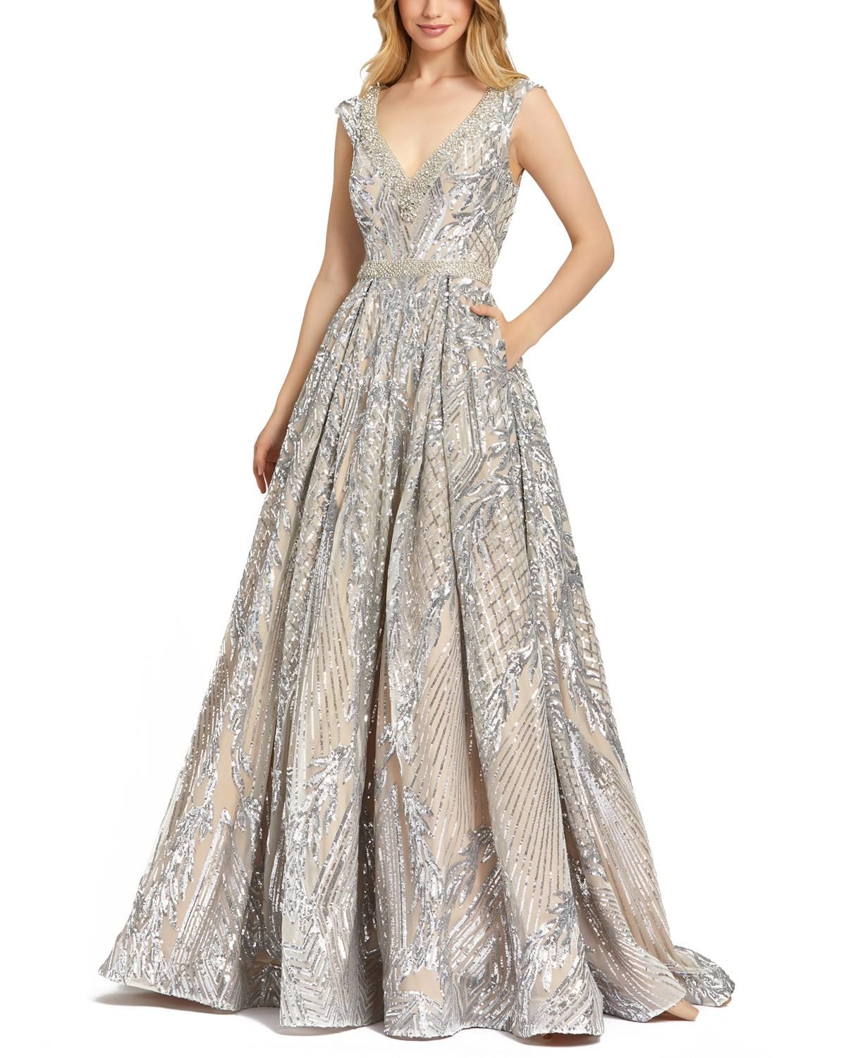 A-Line Sequin Ballgown sold by Lord & Taylor product image thumbnail 5