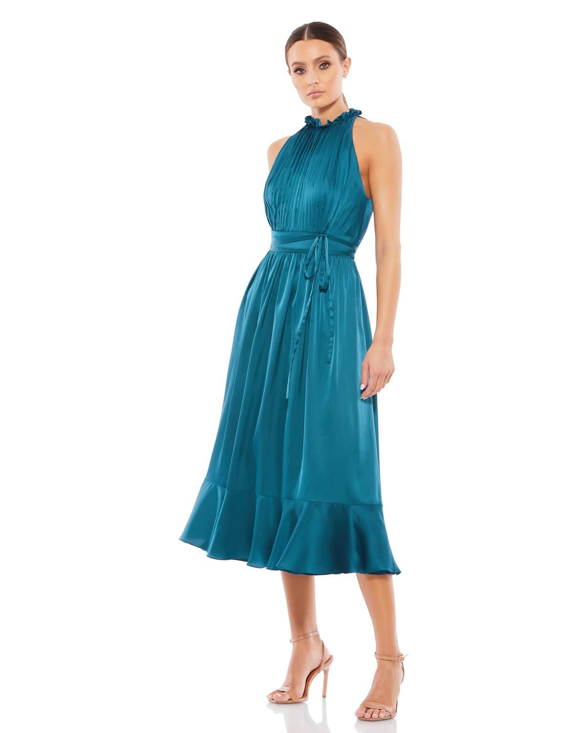 Faux Wrap Puff Sleeve Ruched Fitted Mini Dress sold by Lord & Taylor