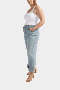 Plus Size Baggy Mid Rise Wide Leg Cropped Jeans sold by Lord & Taylor