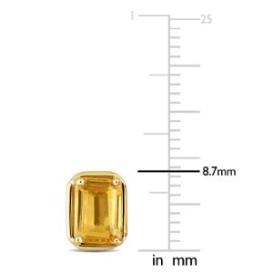 14k Yellow Gold Octagon Citrine Earrings sold by Lord & Taylor