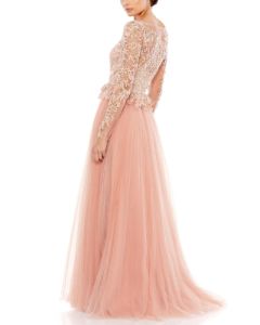 Long Sleeve A-Line Gown sold by Lord & Taylor