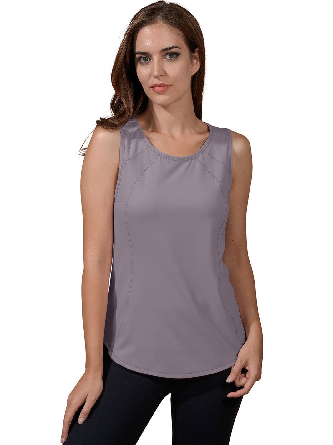 Back Open Mesh Contrast Tank Top sold by Lord & Taylor