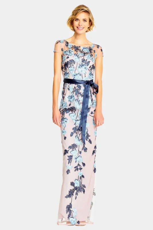 Cascading Floral Column Gown sold by Lord & Taylor