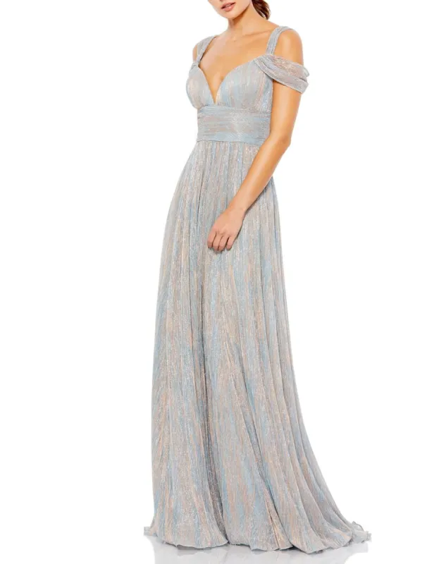 Metallic Drop Shoulder A Line Gown sold by Lord & Taylor