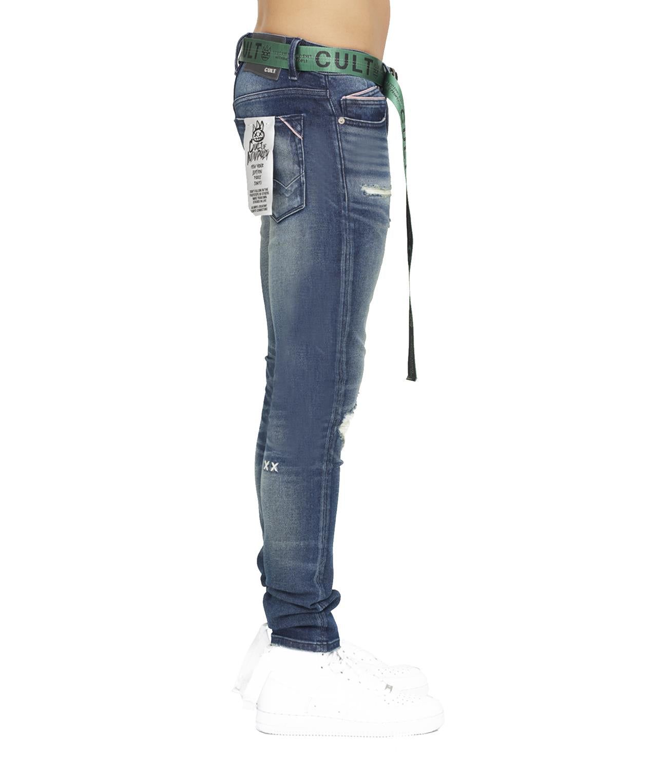 Punk Super Skinny Jeans with Logo Belt sold by Lord & Taylor product image thumbnail 5