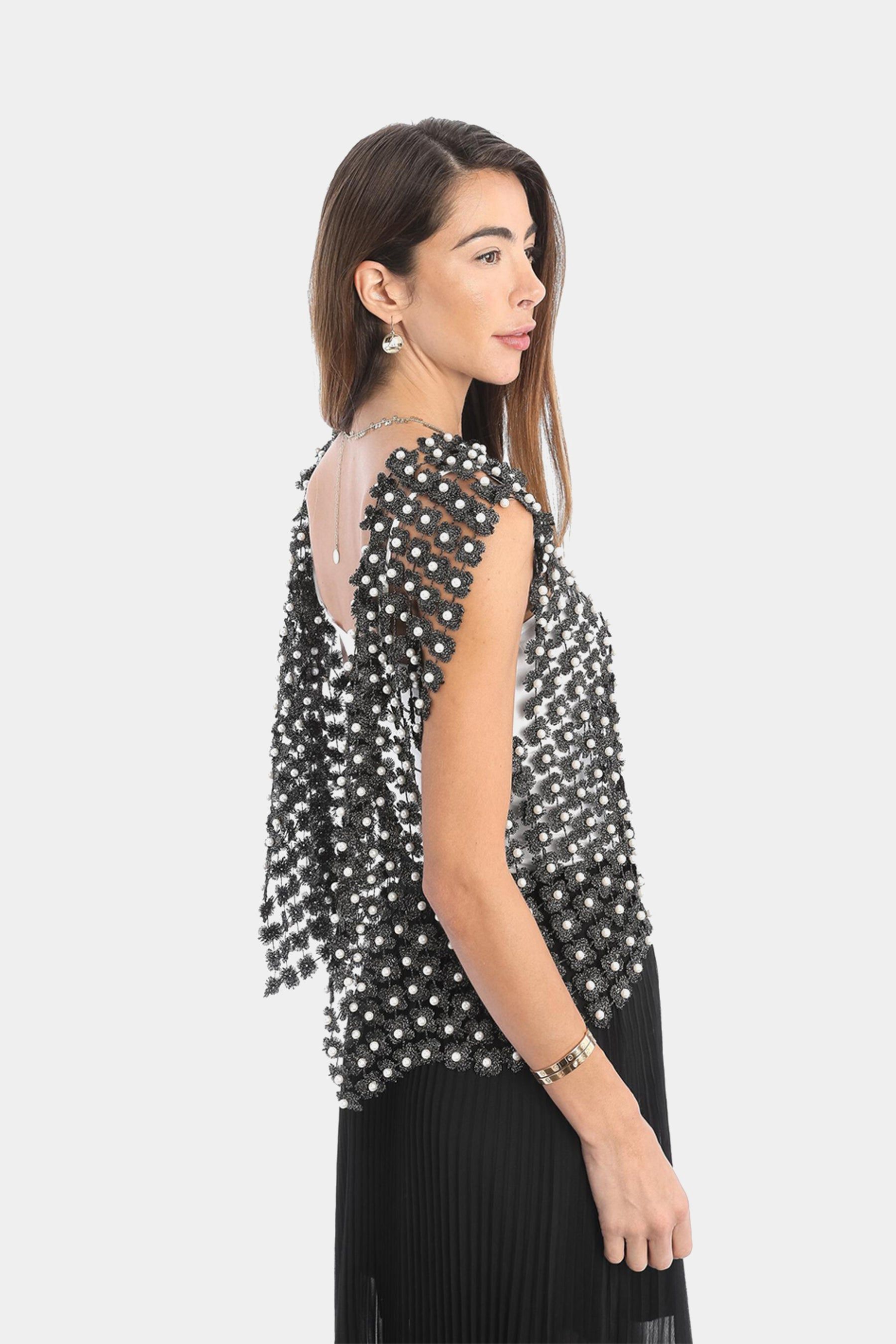 Floral Pearl Embellished Topper sold by Lord & Taylor product image thumbnail 12