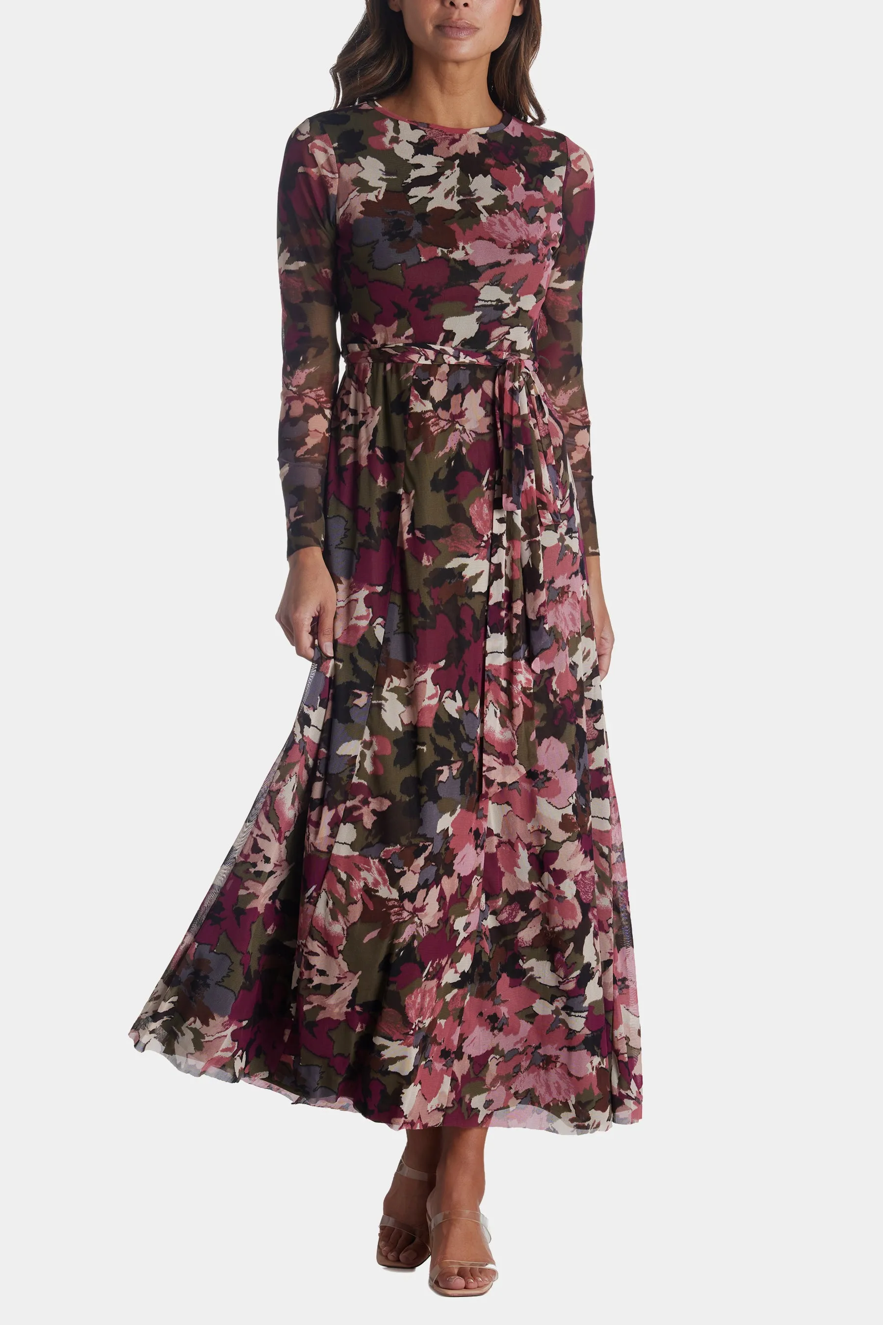 Floral Mesh Long Sleeve Maxi Dress sold by Lord & Taylor product image thumbnail 5