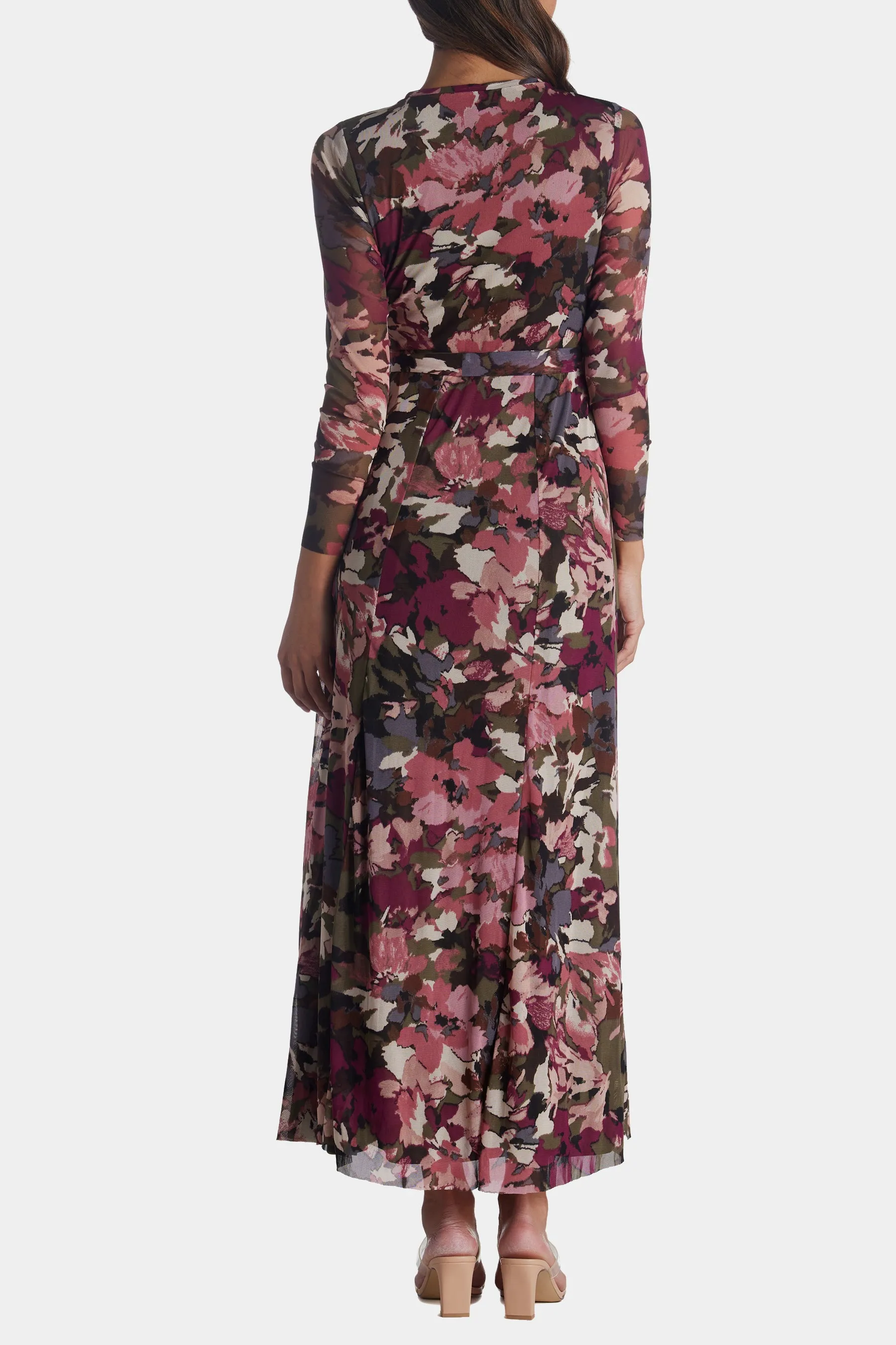 Floral Mesh Long Sleeve Maxi Dress sold by Lord & Taylor product image thumbnail 3