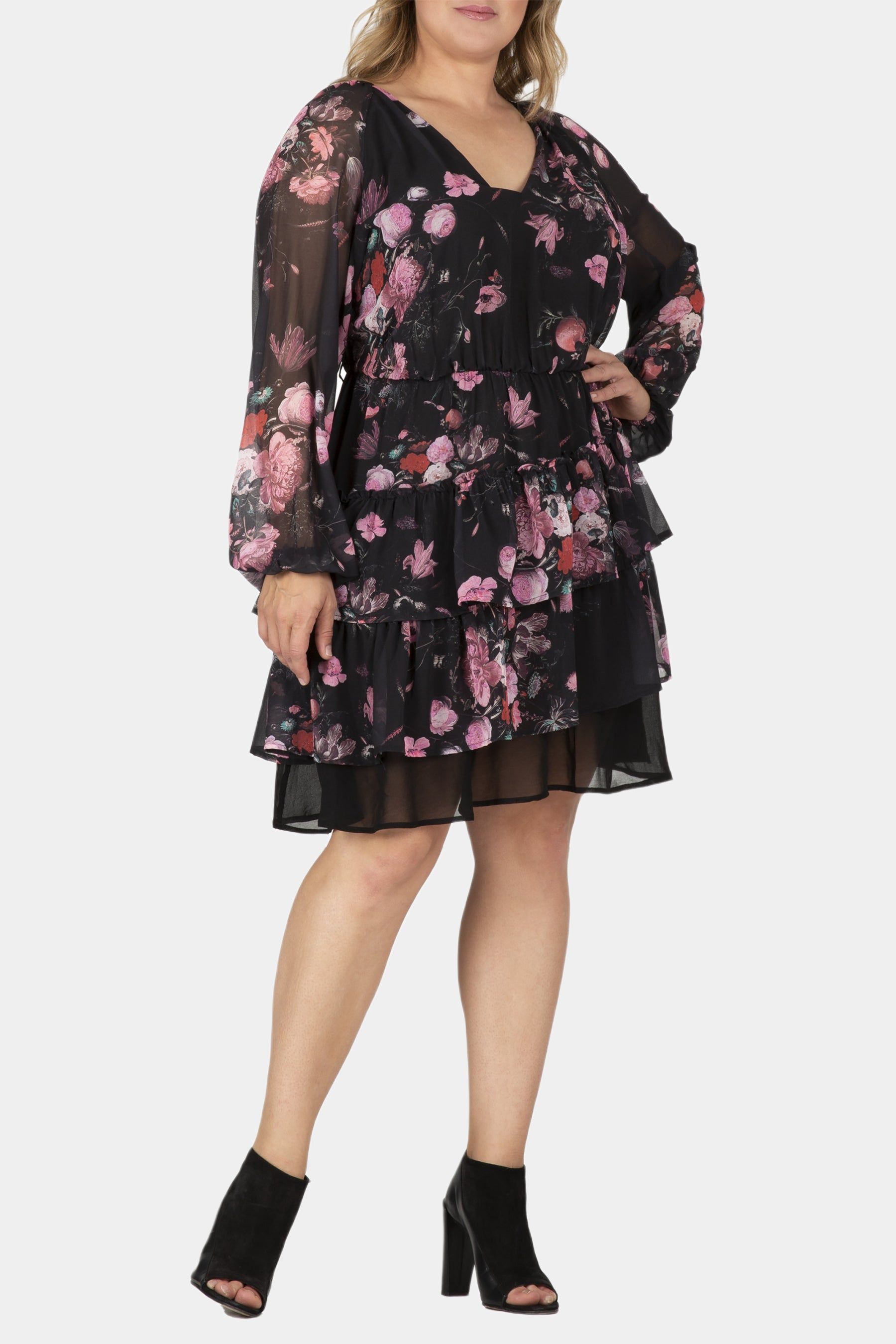 Miranda Women's Mini Floral Printed Swing Dress sold by Lord & Taylor product image thumbnail 3