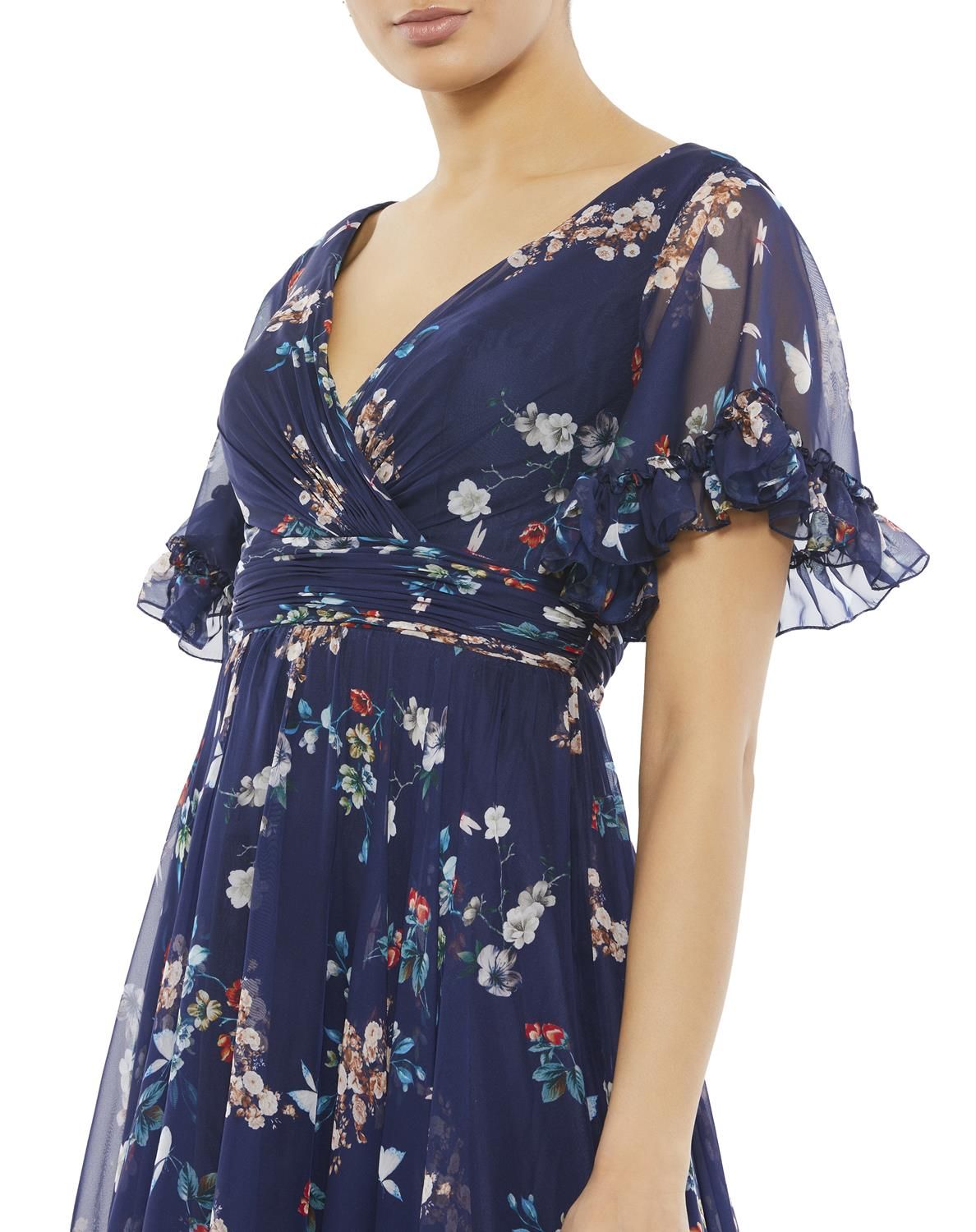 Short Sleeve Chiffon Gown sold by Lord & Taylor product image thumbnail 3