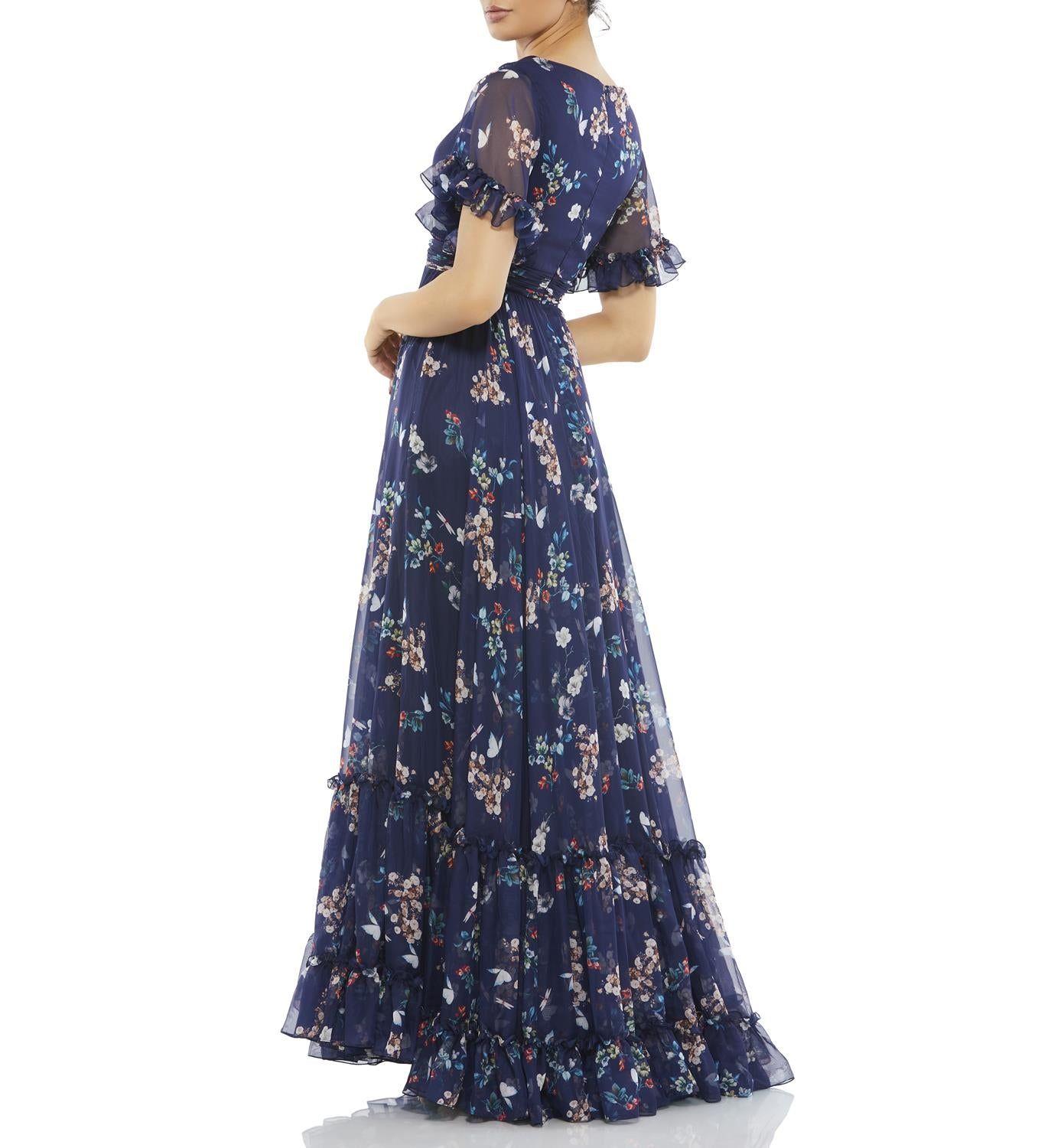 Short Sleeve Chiffon Gown sold by Lord & Taylor product image thumbnail 2