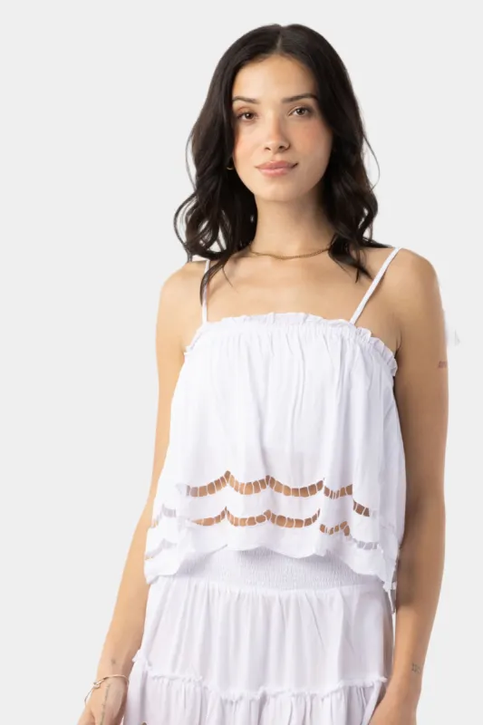 Francesca Tassel Shoulder Top sold by Lord & Taylor
