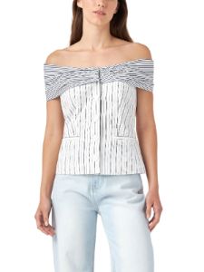 Off Shoulder Stripe Top sold by Lord & Taylor