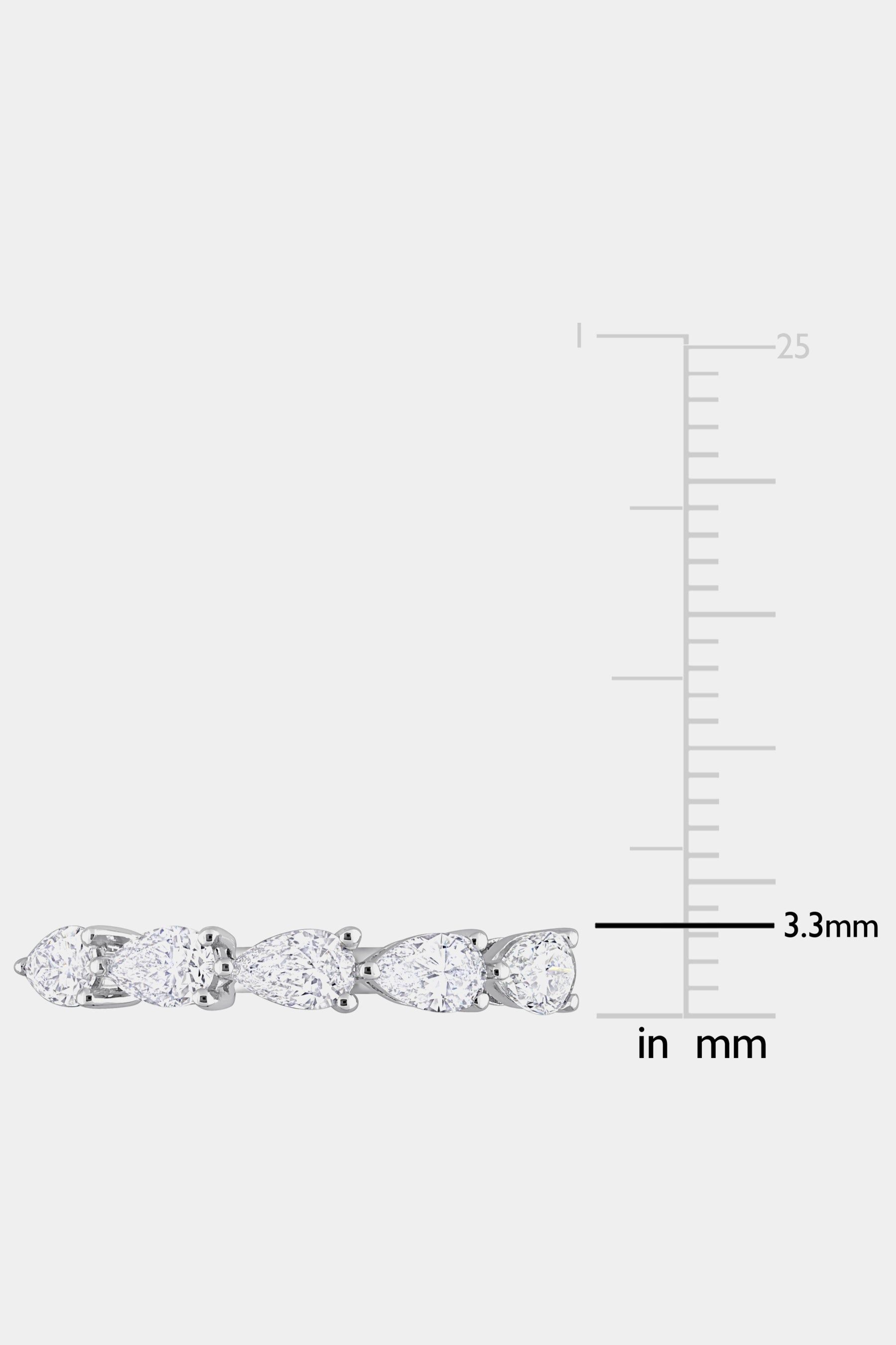 Diamond Pear Cut Semi-Eternity 14k White Gold Band sold by Lord & Taylor product image thumbnail 6