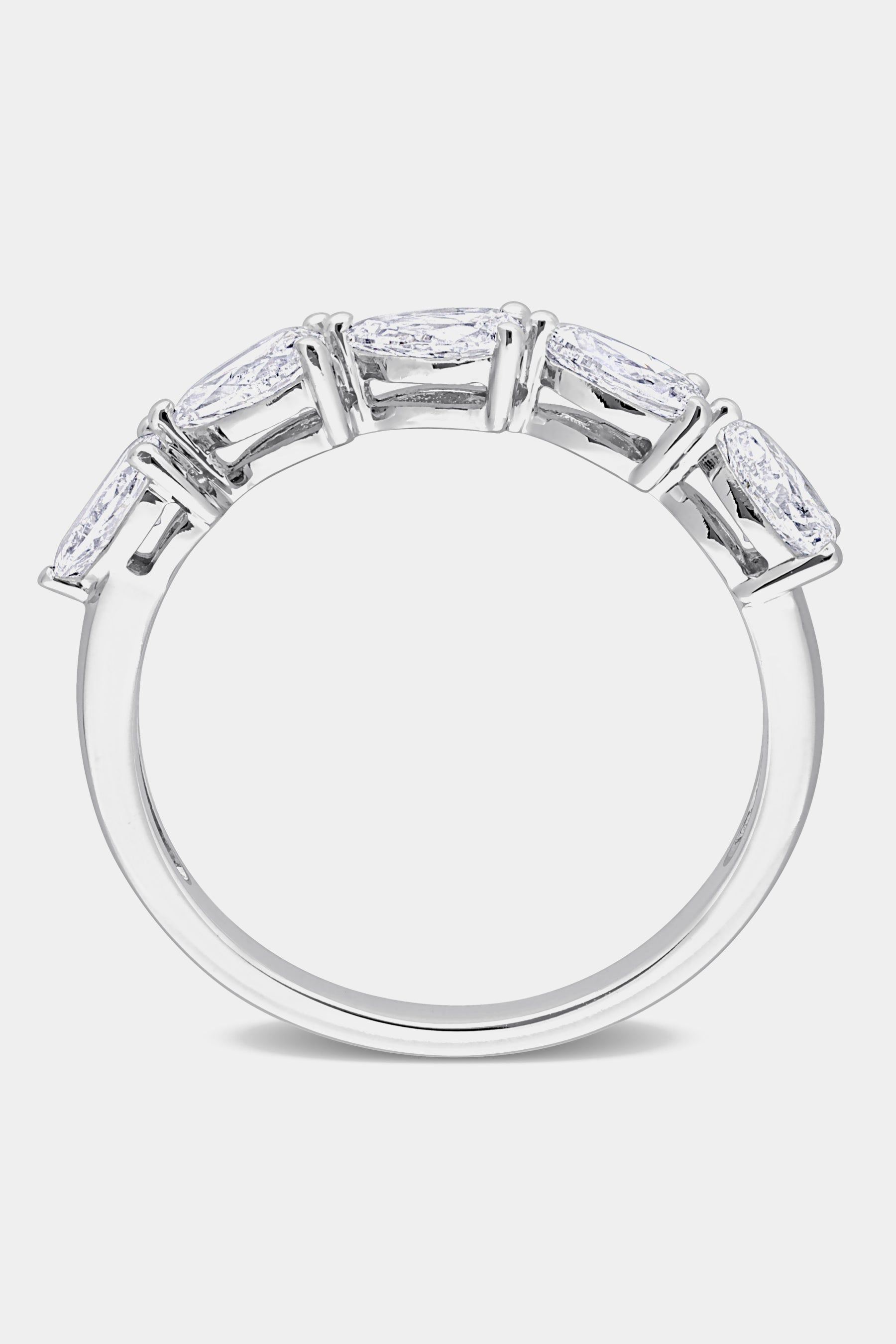 Diamond Pear Cut Semi-Eternity 14k White Gold Band sold by Lord & Taylor product image thumbnail 5