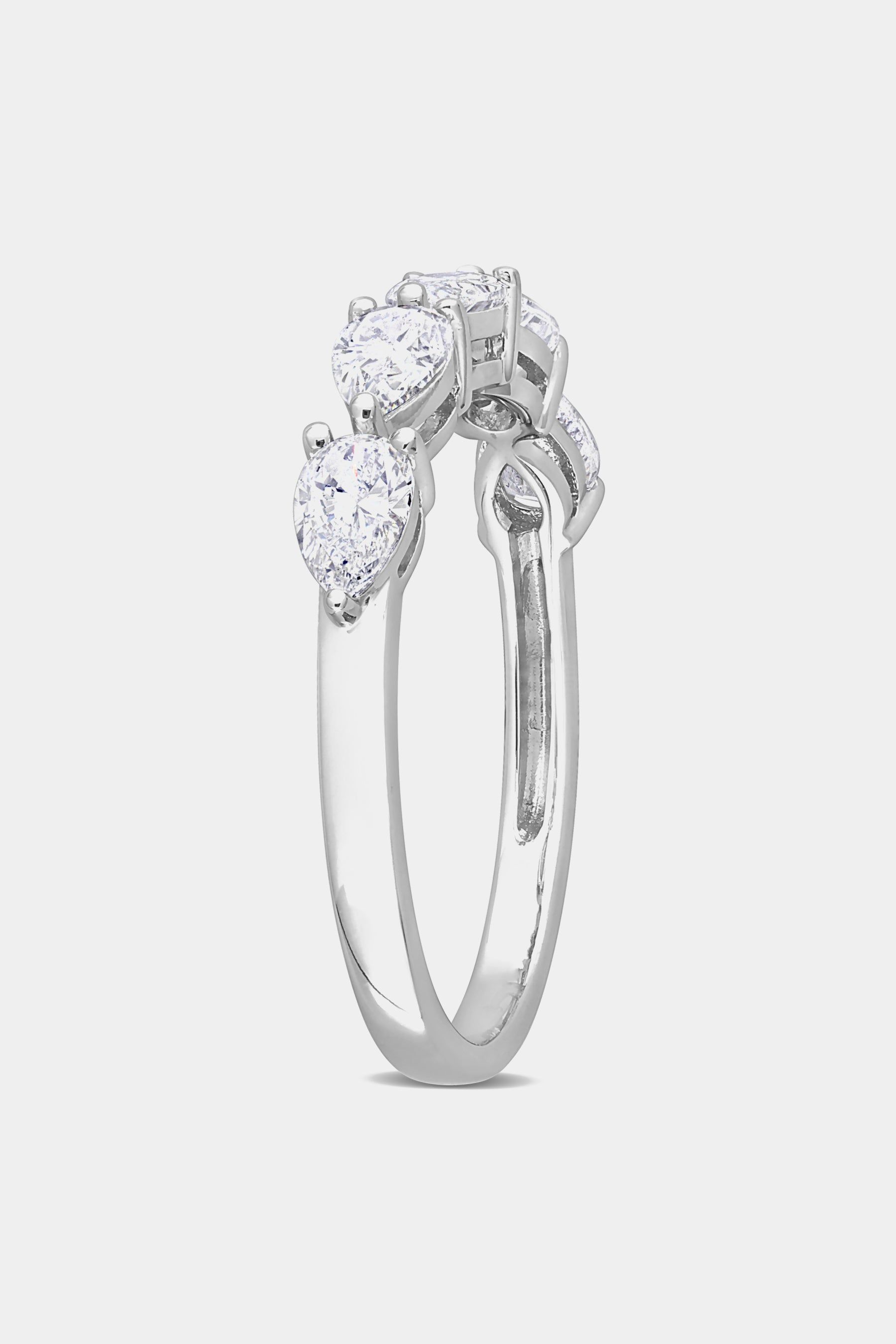Diamond Pear Cut Semi-Eternity 14k White Gold Band sold by Lord & Taylor product image thumbnail 2