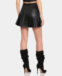 Faux Leather Godet Mini Skirt sold by Lord & Taylor
