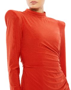 Ruched Asymmetrical Structured Long Sleeve Mini Dress sold by Lord & Taylor