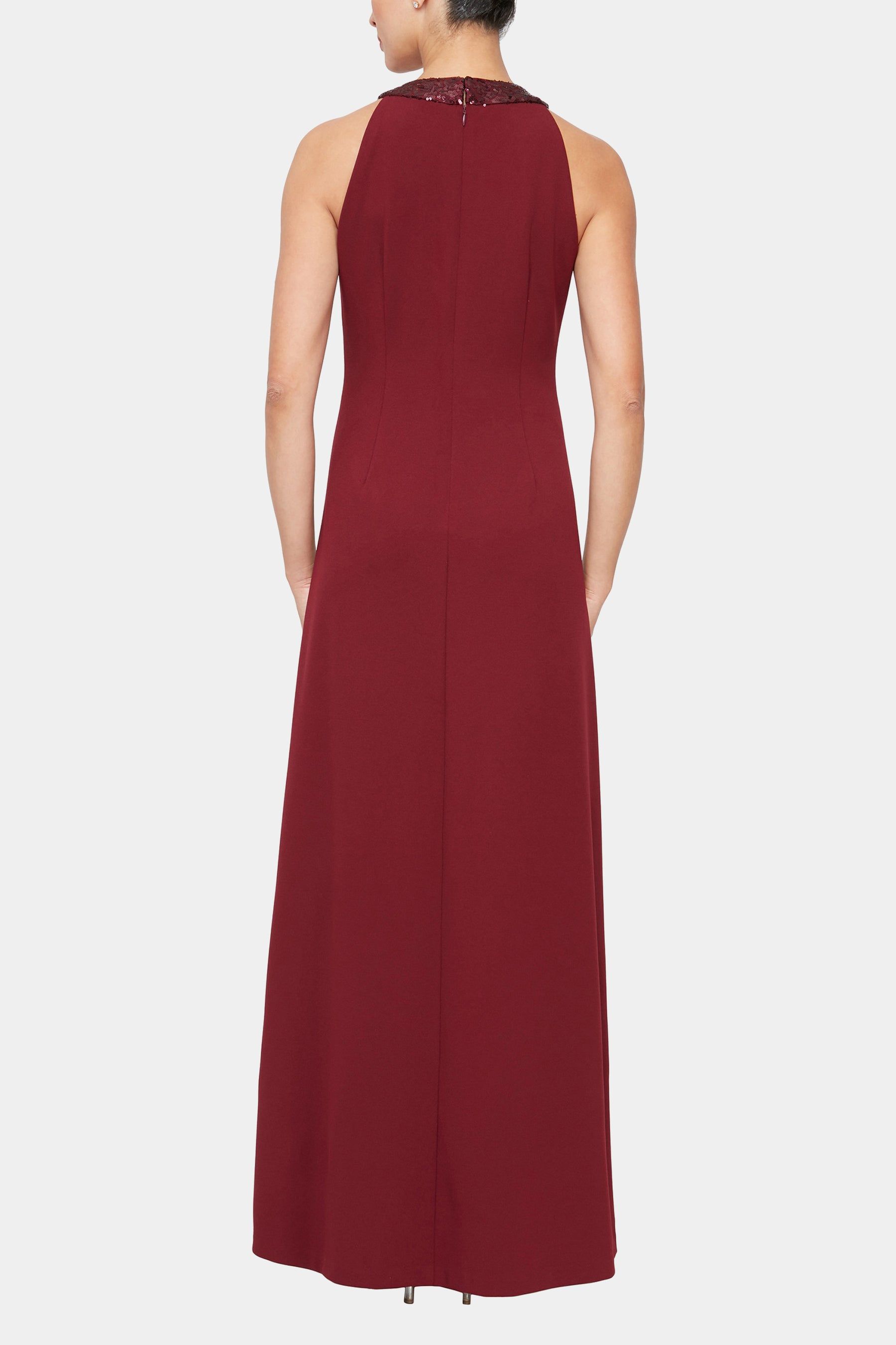 Halter Neckline Dress With Sequin Cascade sold by Lord & Taylor product image thumbnail 2