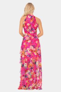 Chiffon Print Flutter Halter Dress sold by Lord & Taylor