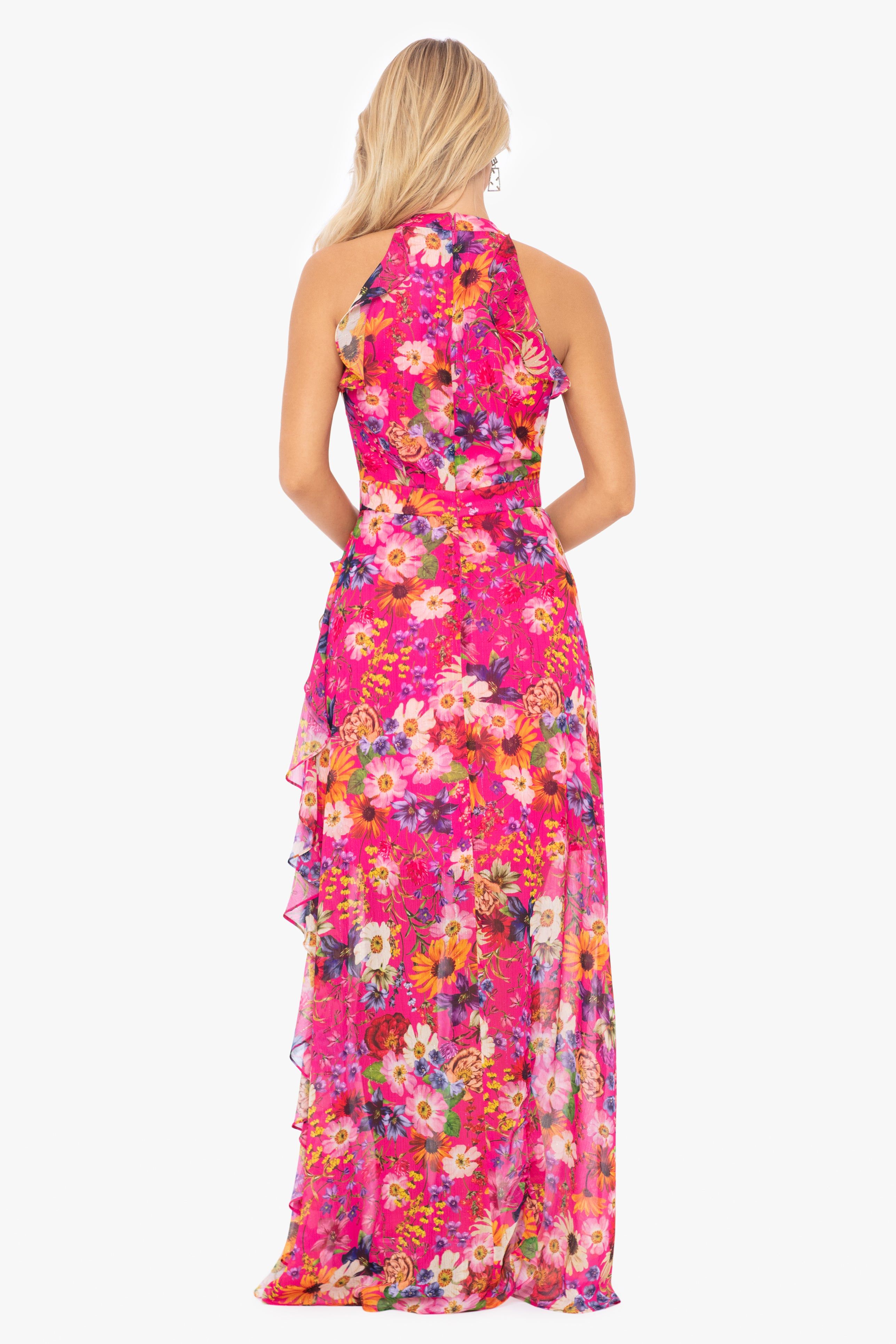 Chiffon Print Flutter Halter Dress sold by Lord & Taylor product image thumbnail 11