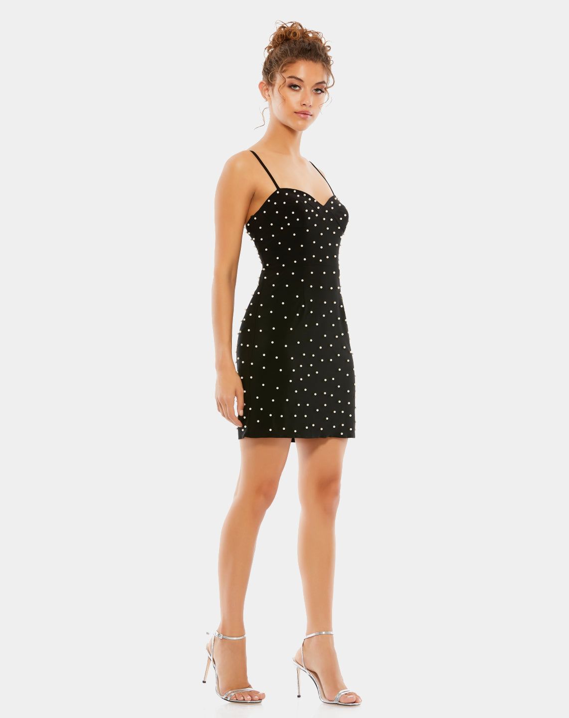 Sleeveless Pearl Encrusted Sweetheart Mini Dress sold by Lord & Taylor product image thumbnail 3