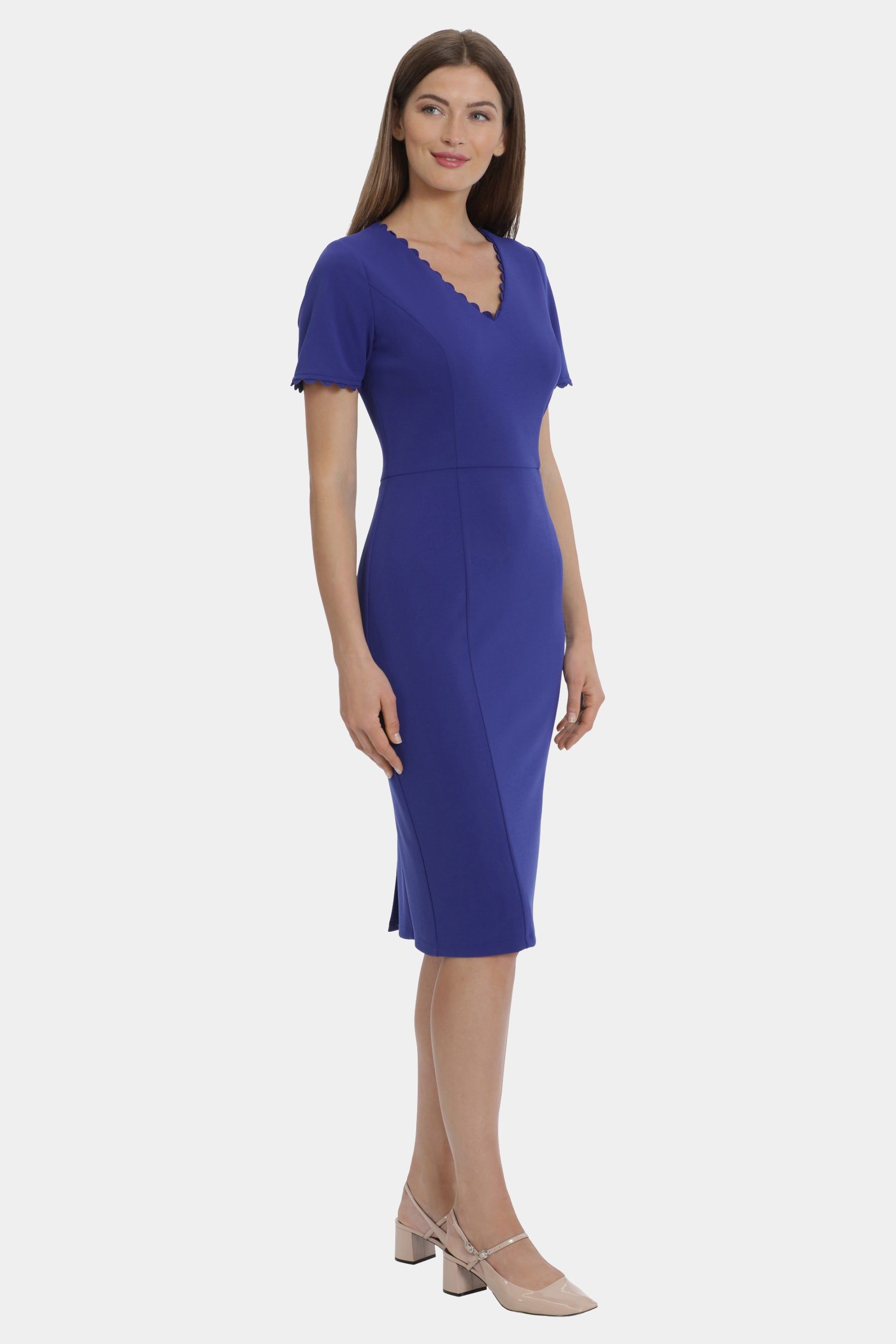 Short Sleeve Sheath Midi Dress sold by Lord & Taylor product image thumbnail 4