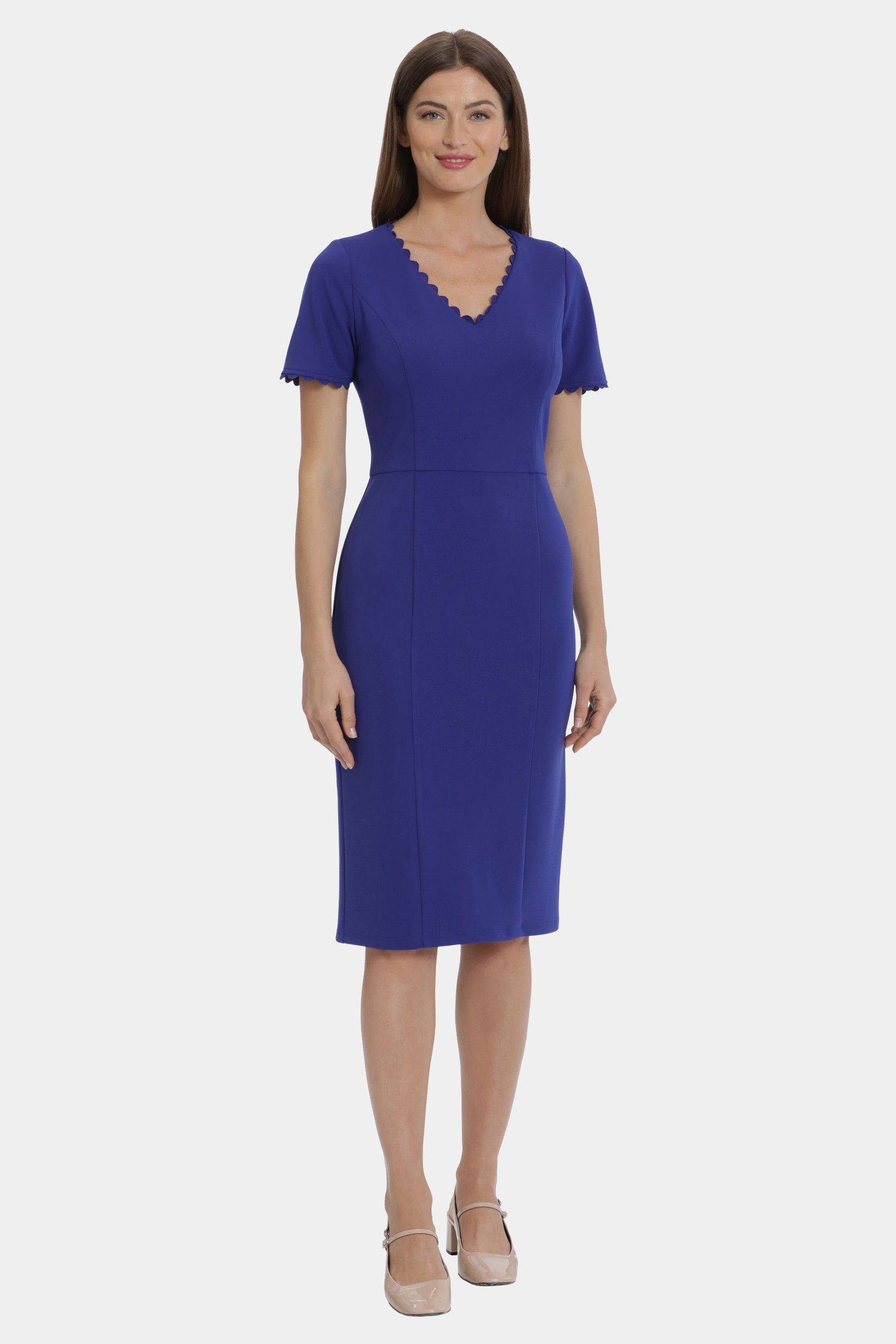 Short Sleeve Sheath Midi Dress sold by Lord & Taylor product image thumbnail 2