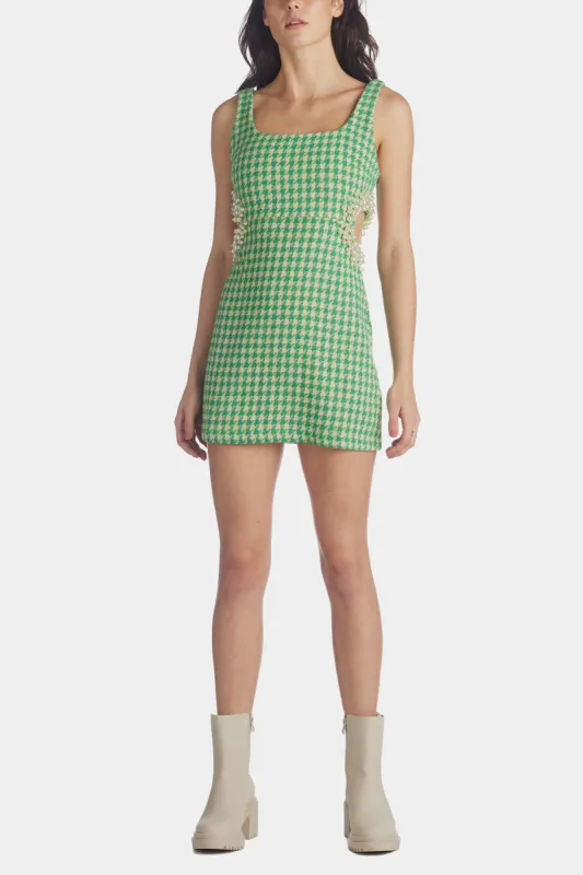 Pearl Detail Side Cut-Out Mini Dress sold by Lord & Taylor