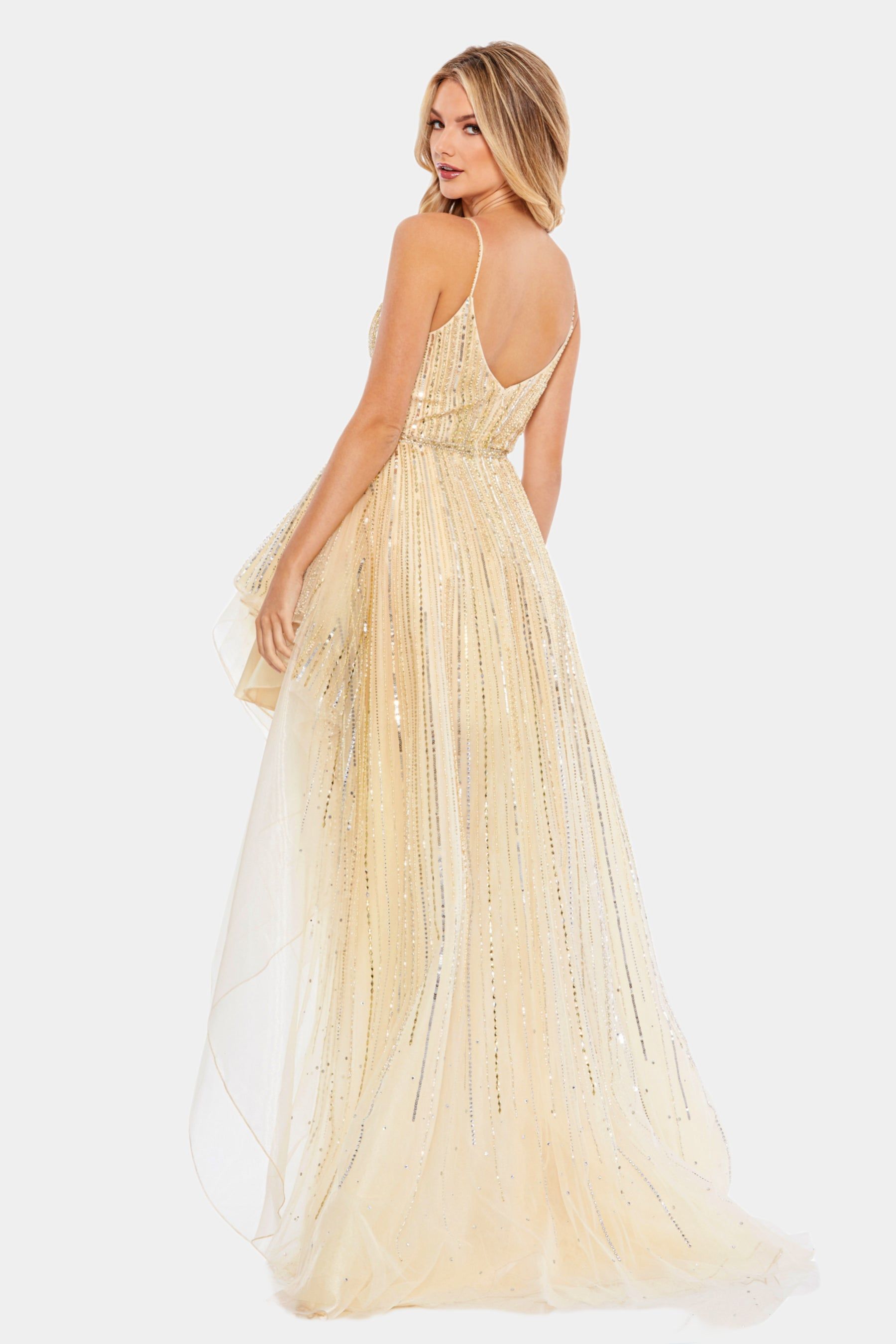 Embellished Sleeveless Draped A Line Gown sold by Lord & Taylor product image thumbnail 3