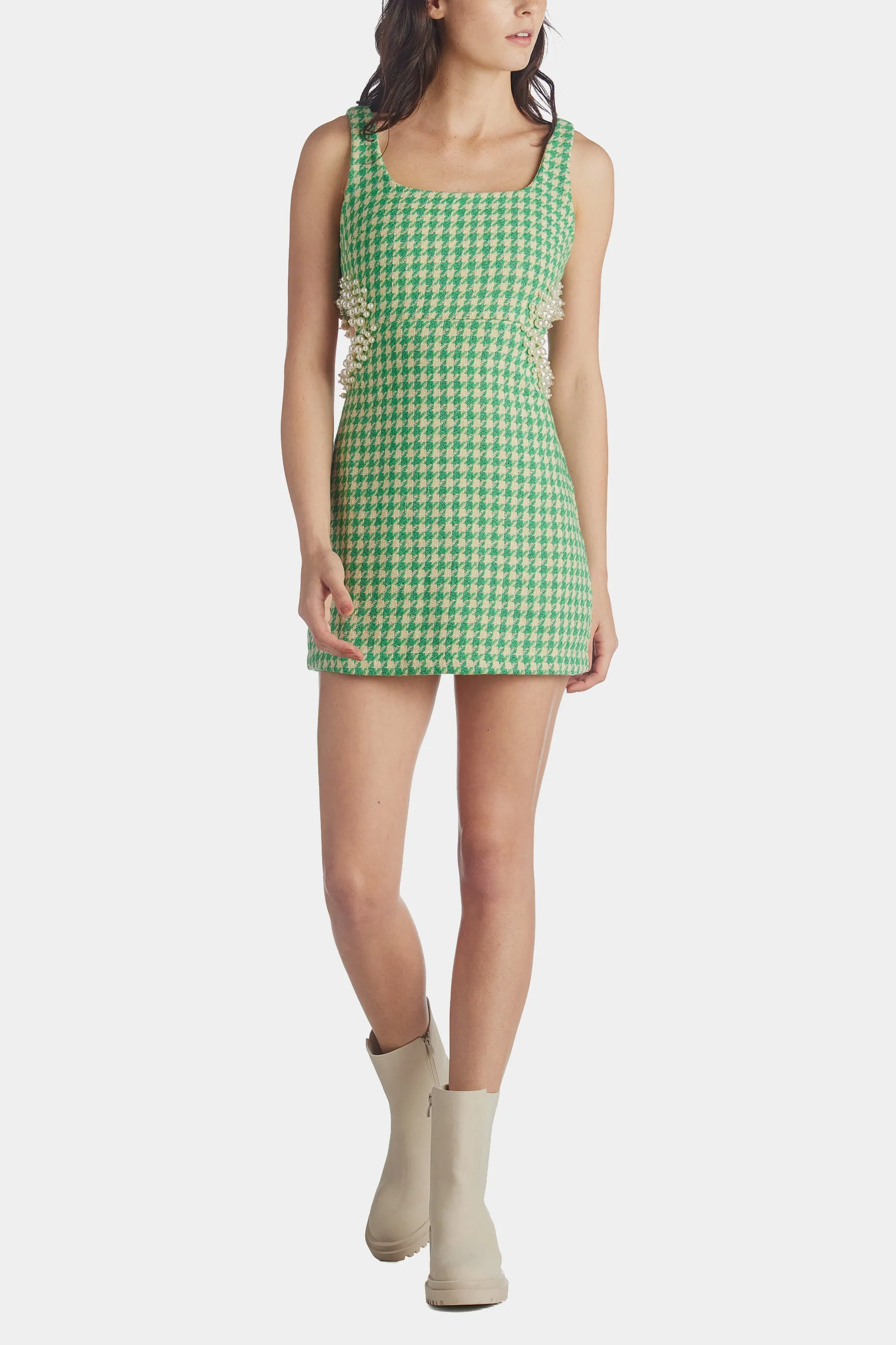 Pearl Detail Side Cut-Out Mini Dress sold by Lord & Taylor product image thumbnail 3