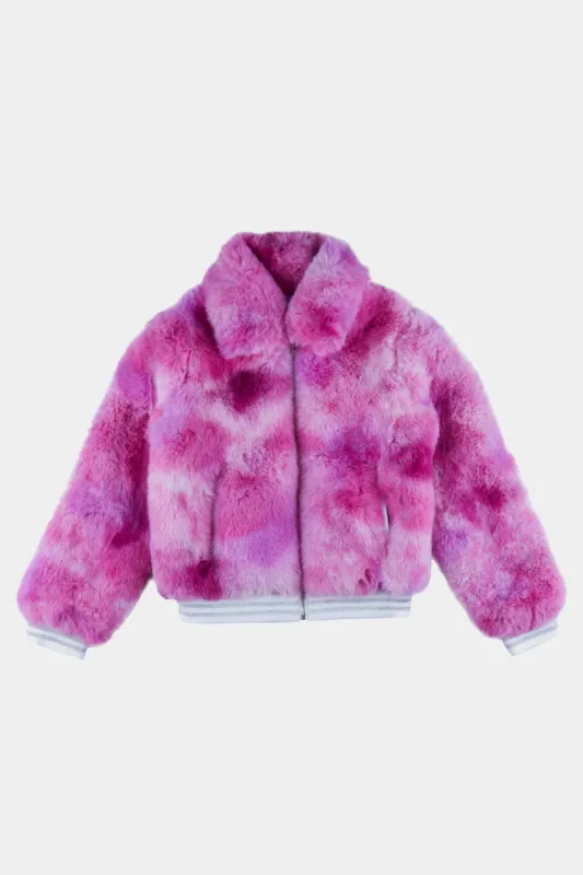 Girls Tie-Dye Fur Jacket sold by Lord & Taylor