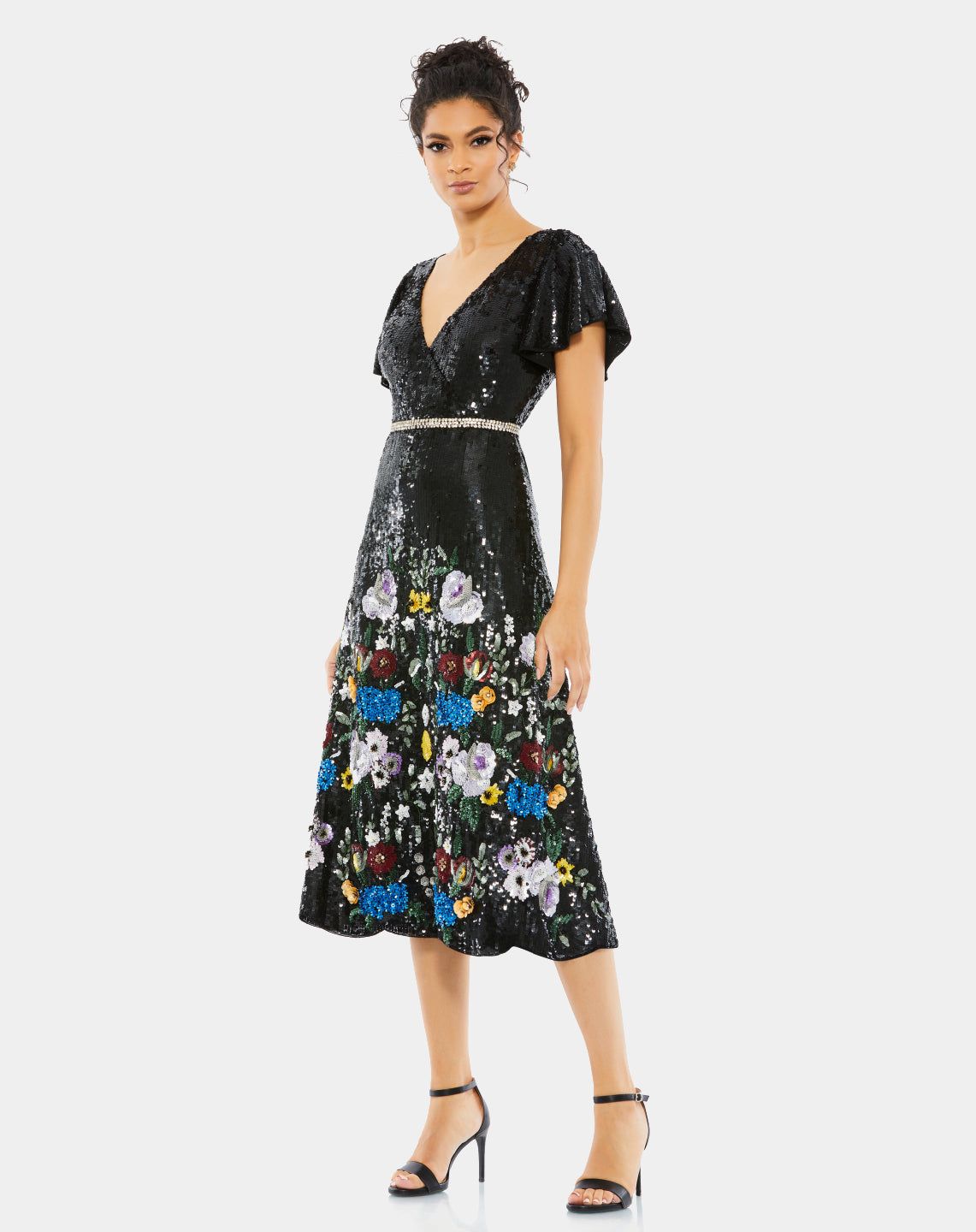 Embellished Flutter Sleeve Dress sold by Lord & Taylor