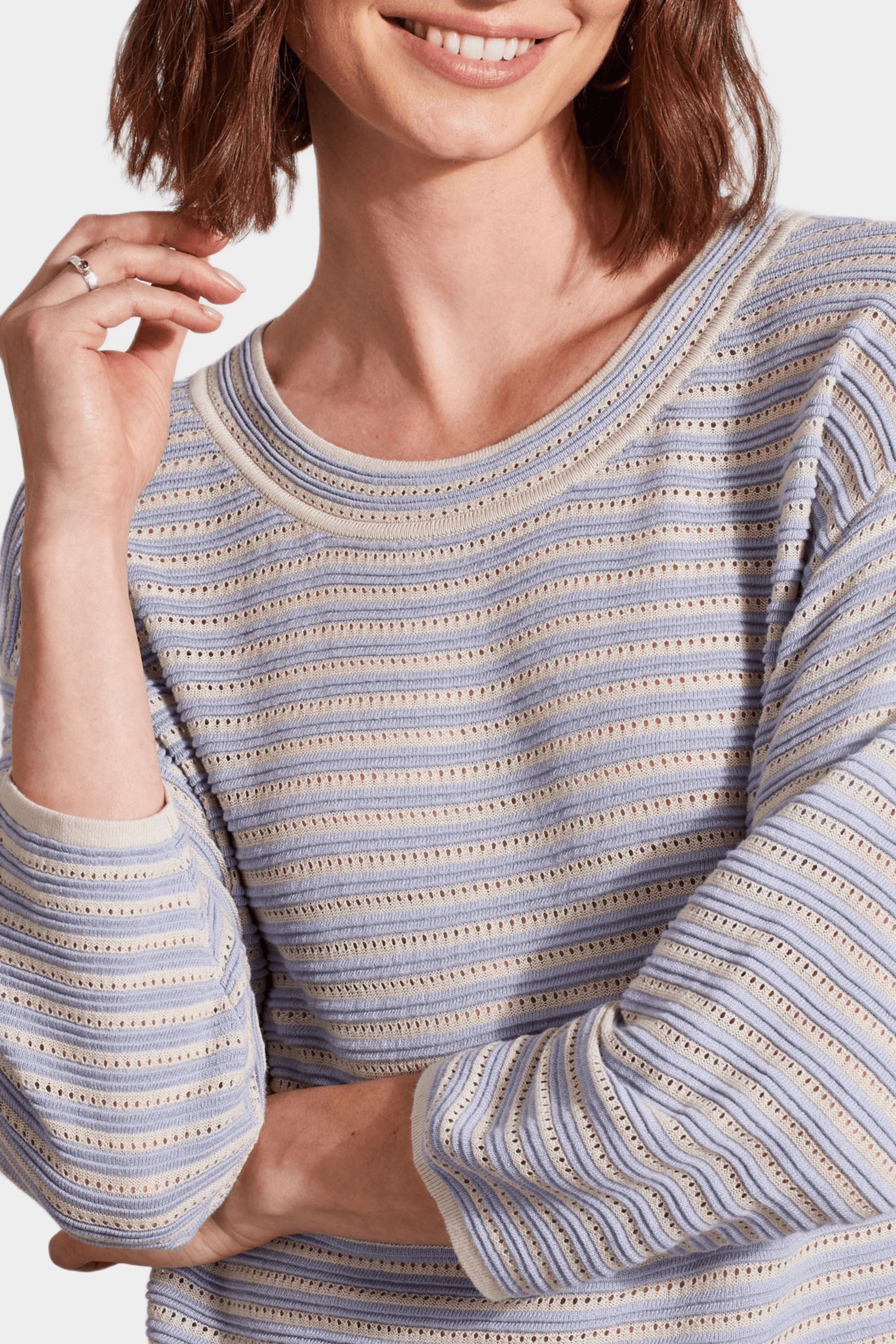 Textured Stripe Sweater sold by Lord & Taylor product image thumbnail 2