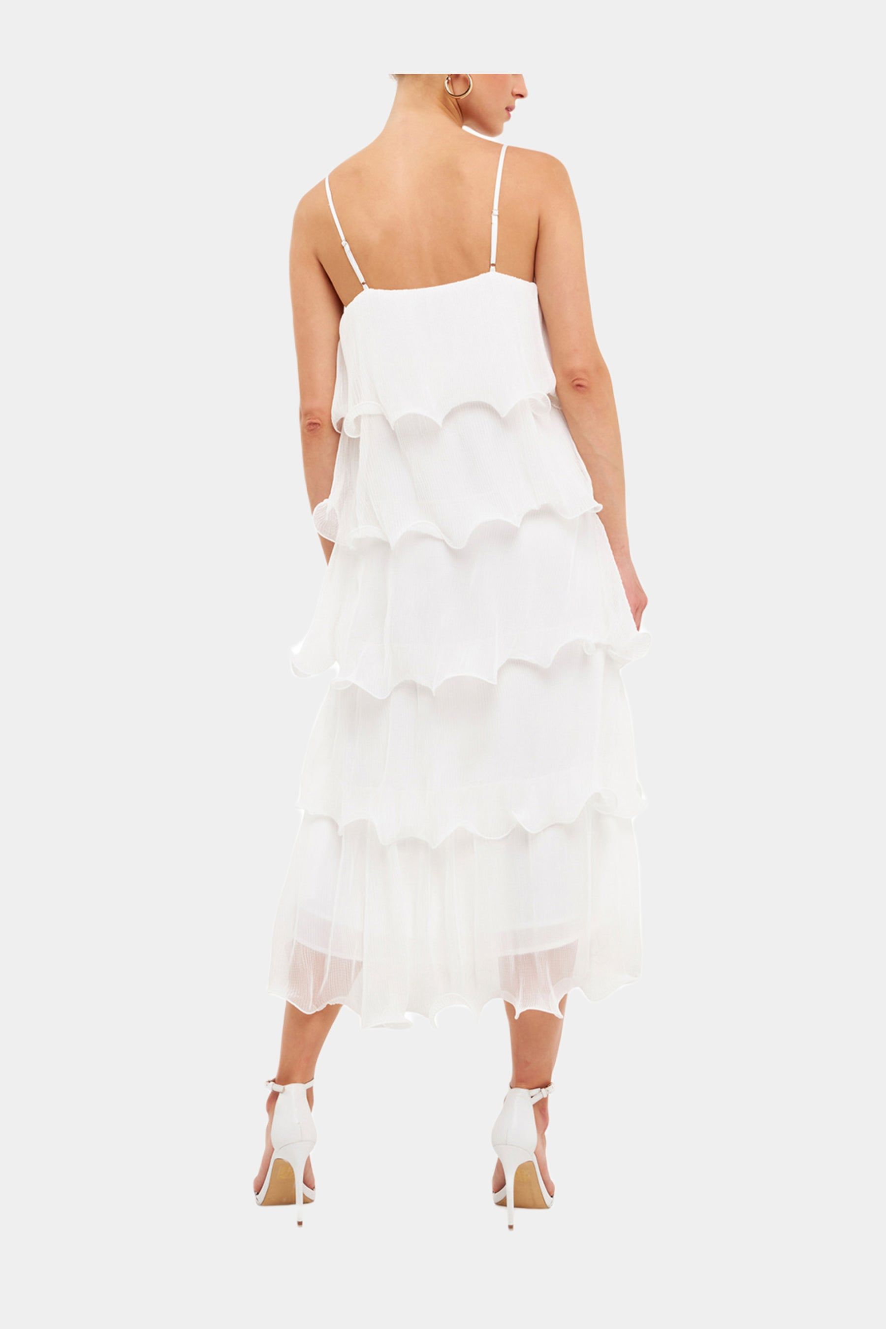 Pleated Tiered Midi Dress sold by Lord & Taylor product image thumbnail 5