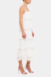 Pleated Tiered Midi Dress sold by Lord & Taylor