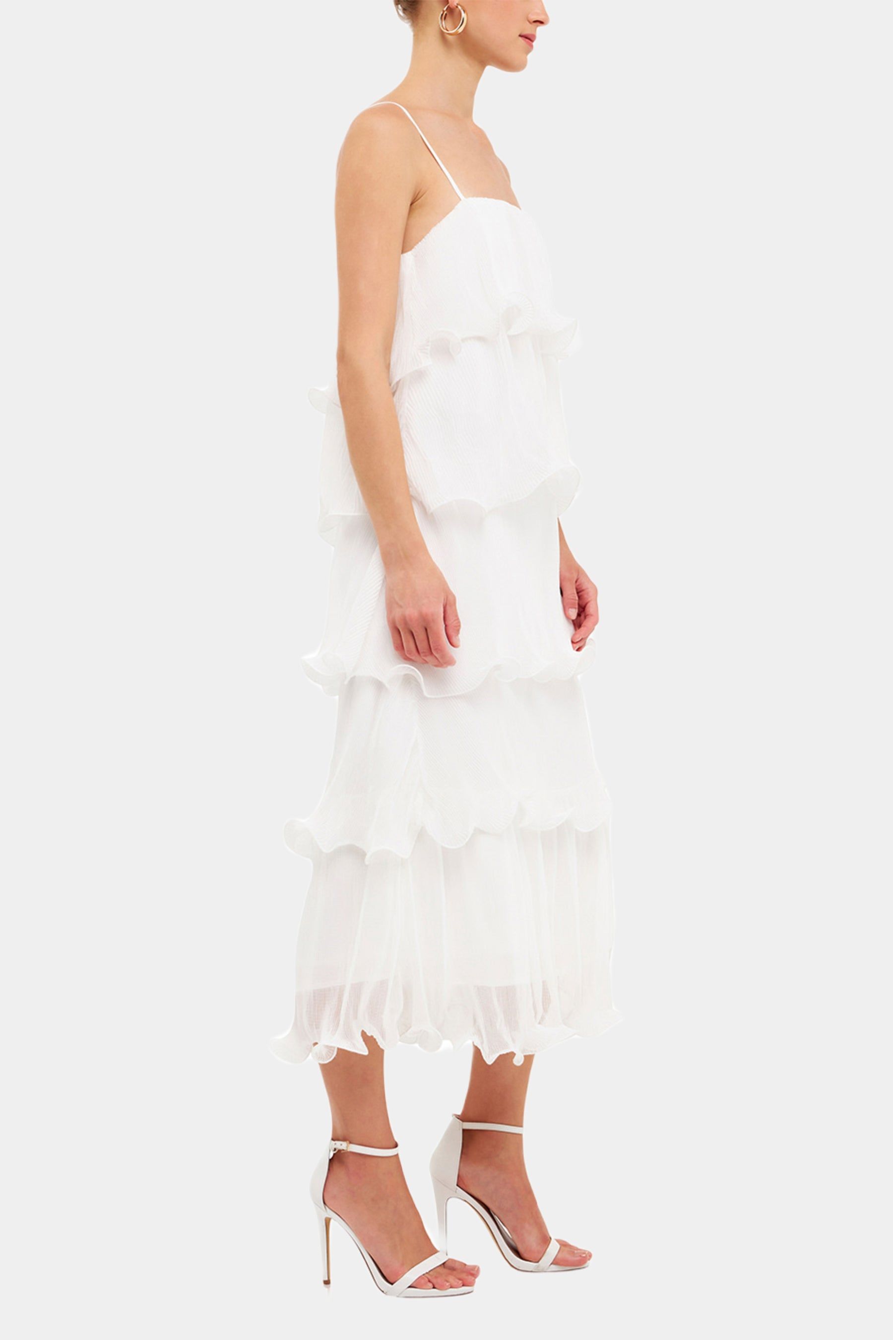 Pleated Tiered Midi Dress sold by Lord & Taylor product image thumbnail 2