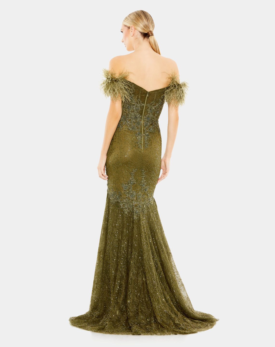 Feathered Crystal Embellished Sleeveless Gown sold by Lord & Taylor product image thumbnail 5