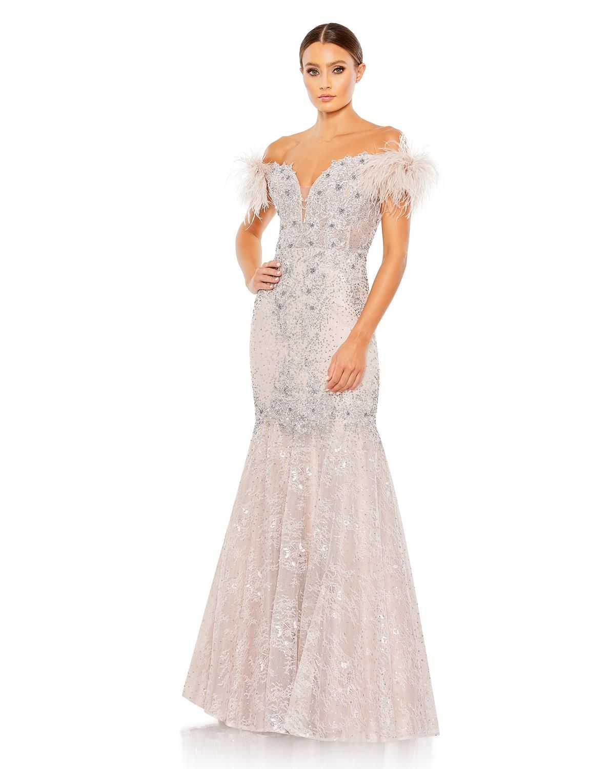 Feathered Crystal Embellished Sleeveless Gown sold by Lord & Taylor product image thumbnail 4