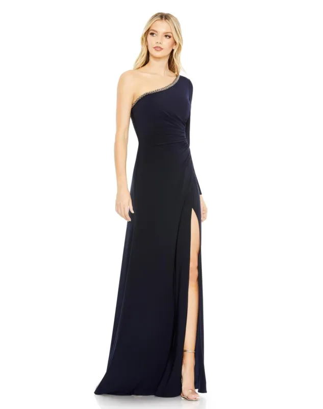 Draped One Sleeve Jersey Gown sold by Lord & Taylor