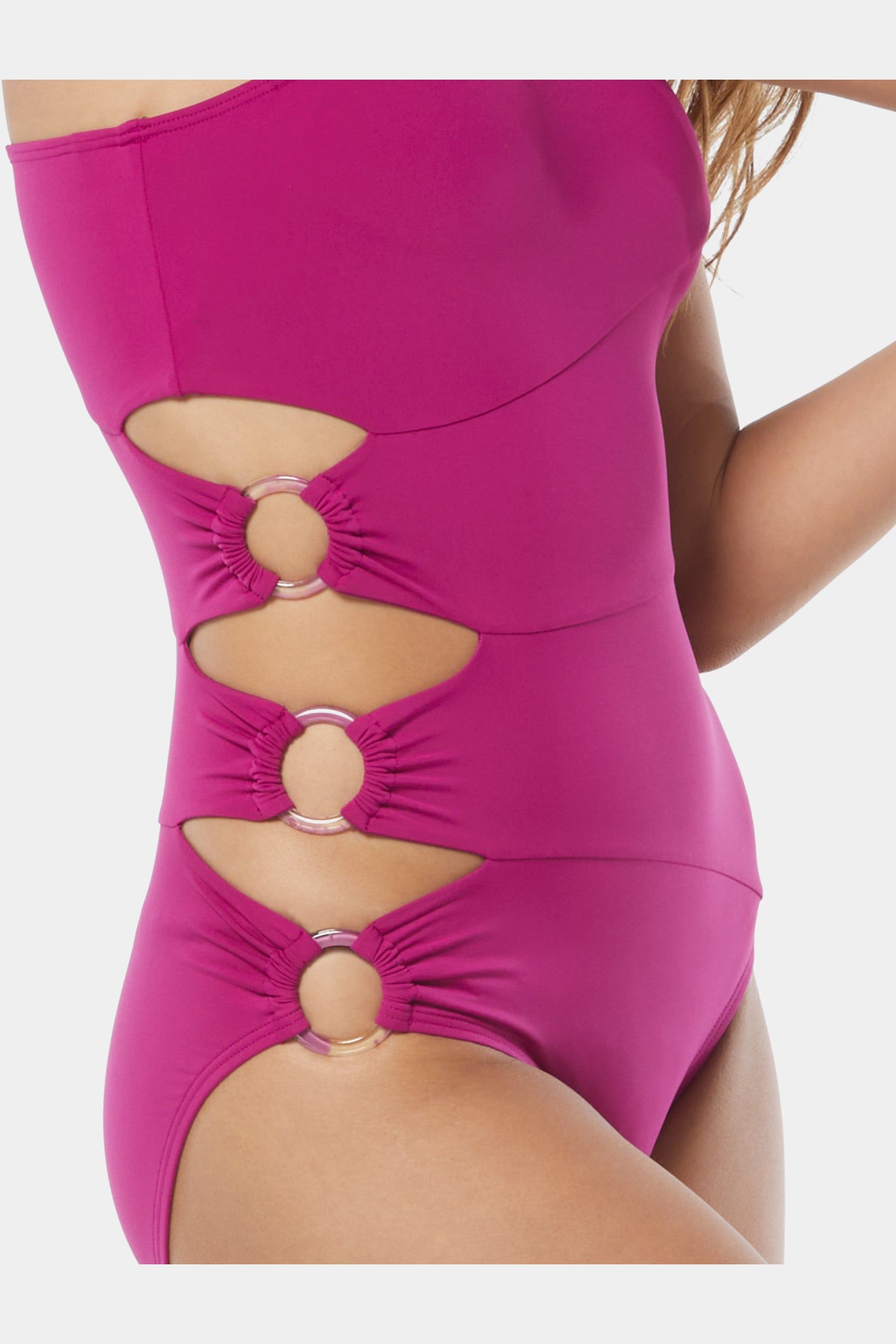 Saint Tropez One Shoulder Cut Out One Piece Swimsuit sold by Lord & Taylor product image thumbnail 5